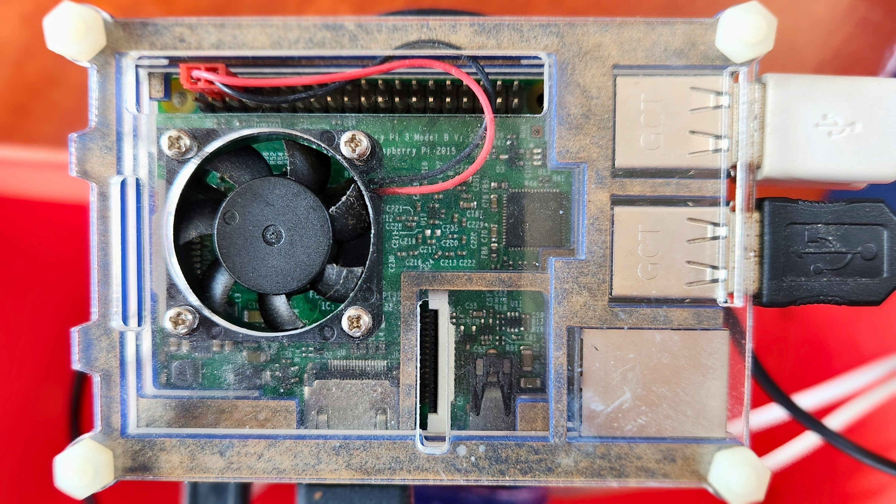 "Close-up of a Raspberry Pi single-board computer, ideal for low-power marine electronics and DIY boat automation projects."