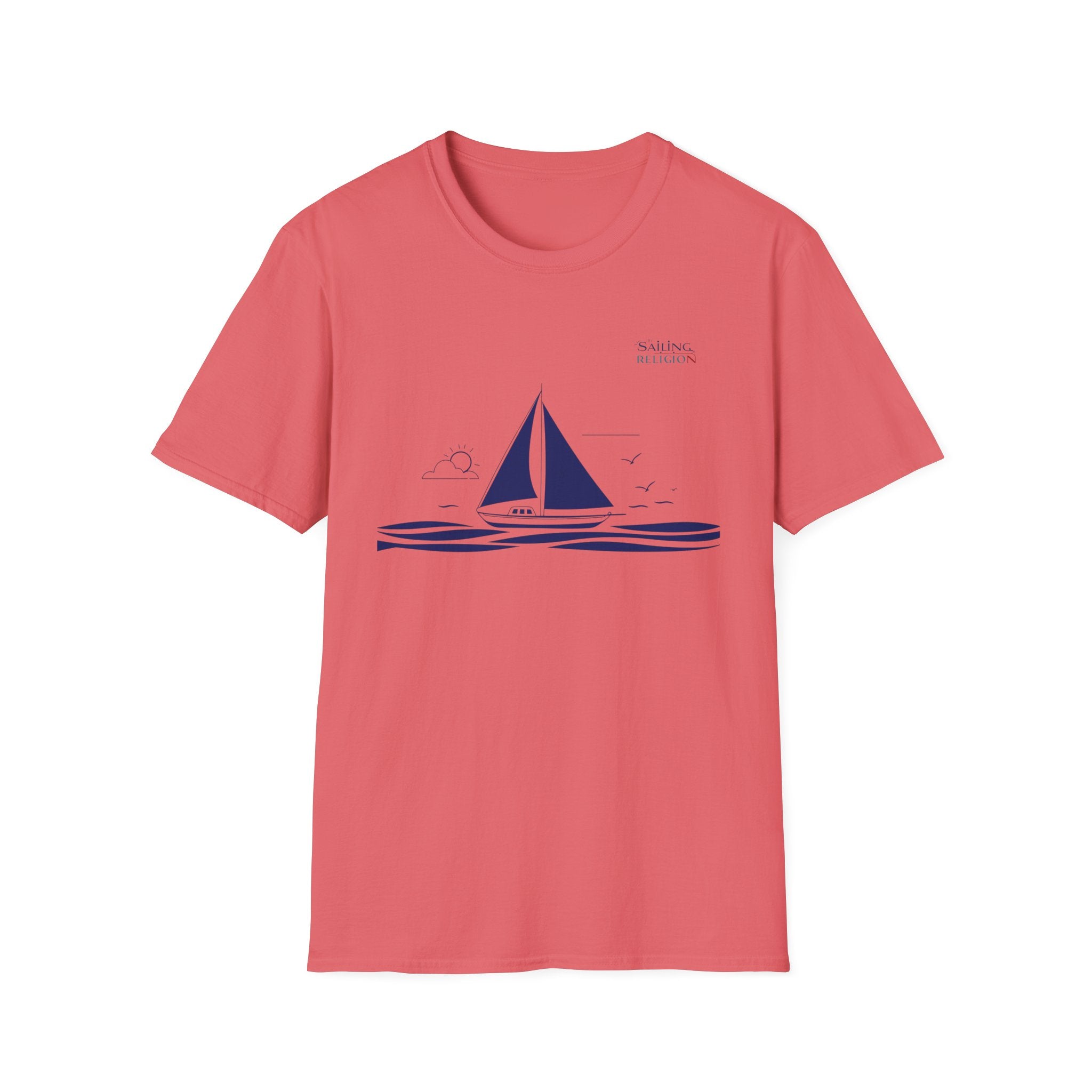 Sailing Religion single line design collection Unisex Softstyle T-Shirt
