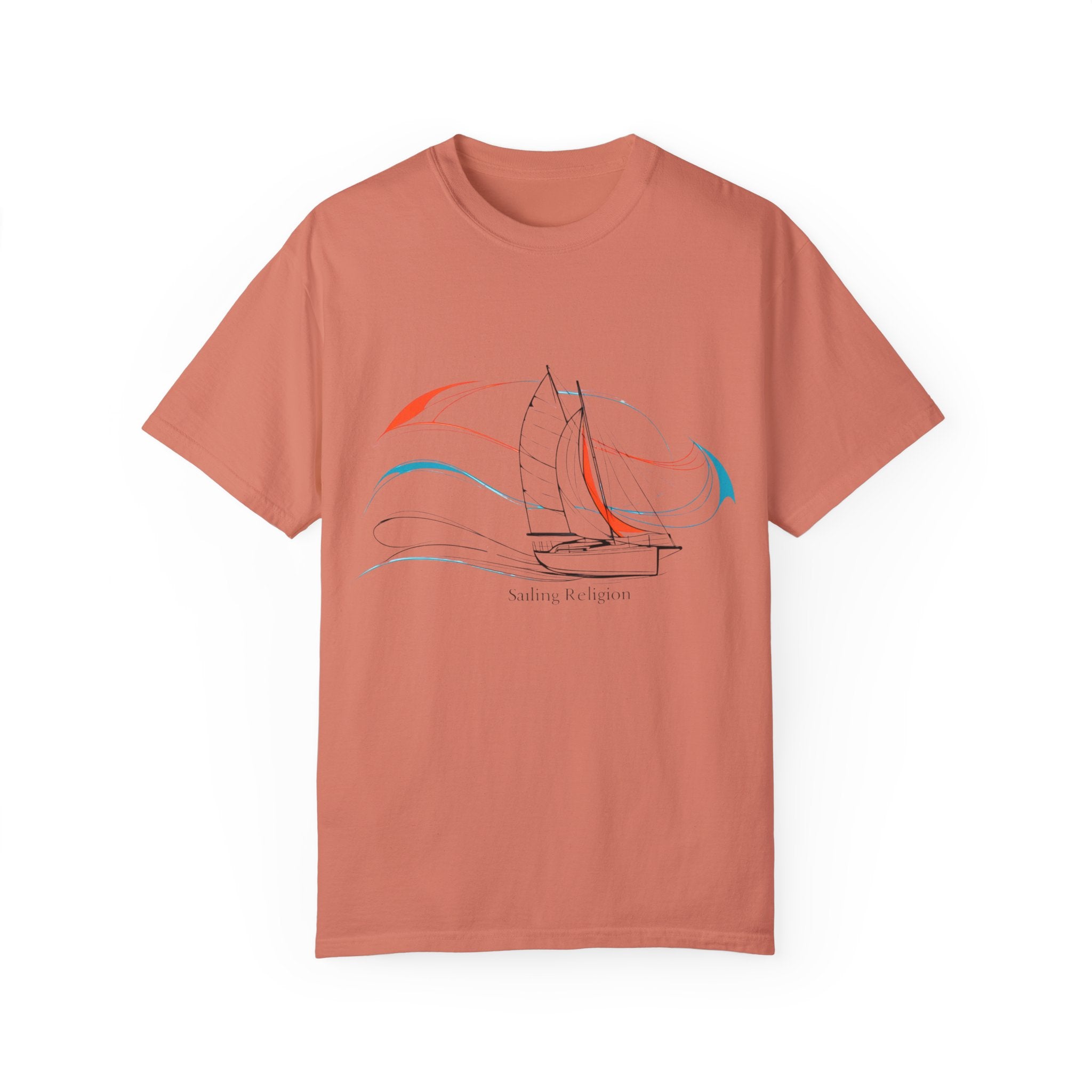 Sailing Religion single line designs Unisex T-shirt