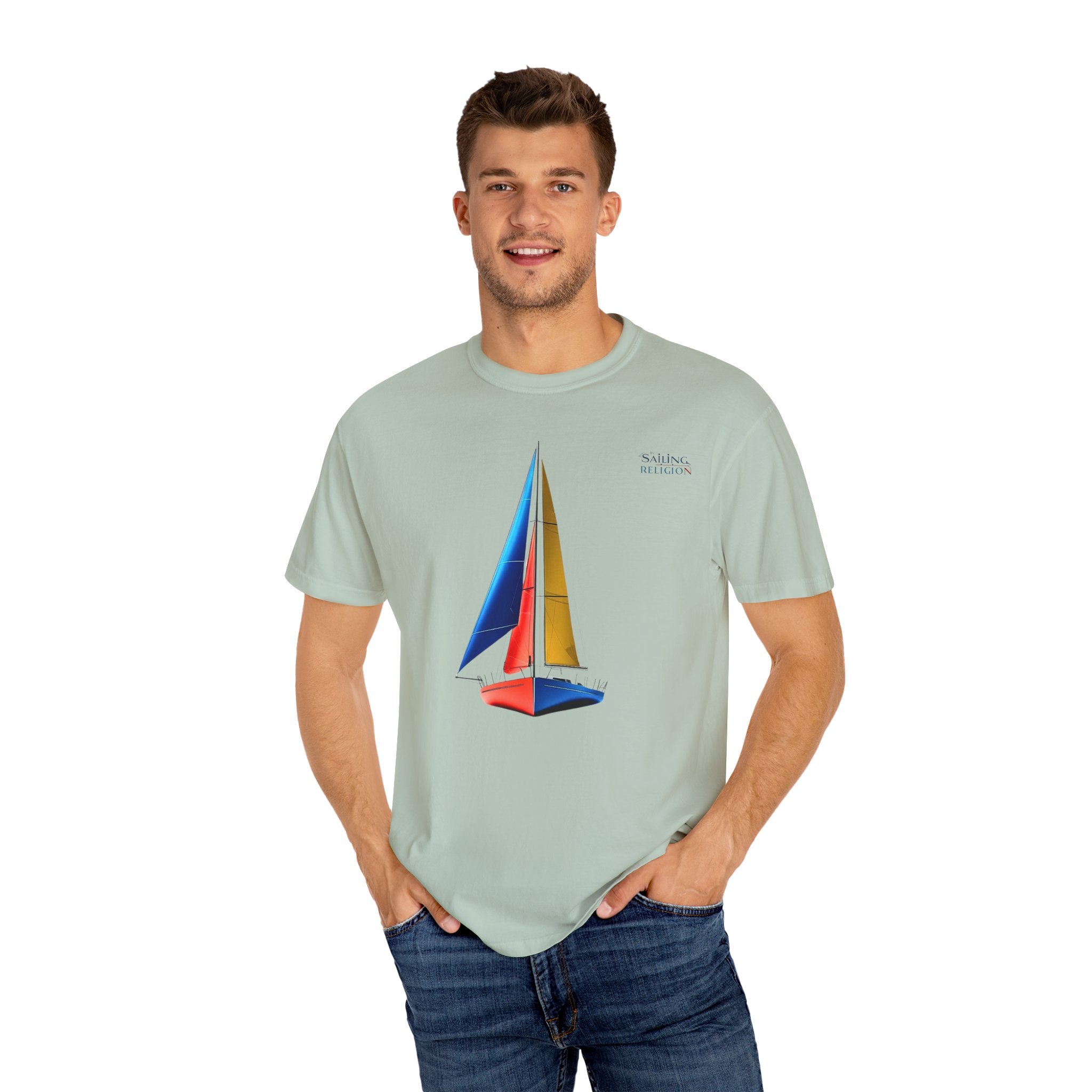 Sailing Religion single line designs Unisex T-shirt