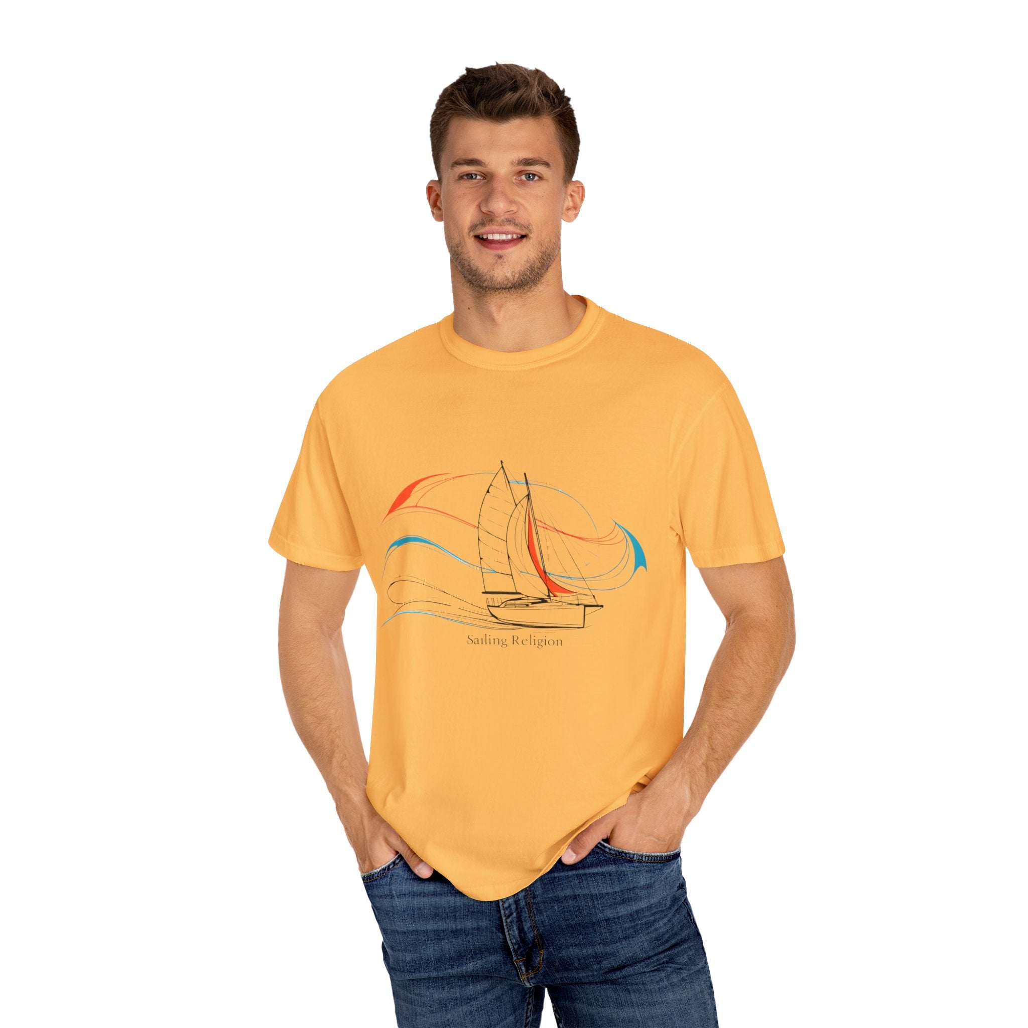 Sailing Religion single line designs Unisex T-shirt