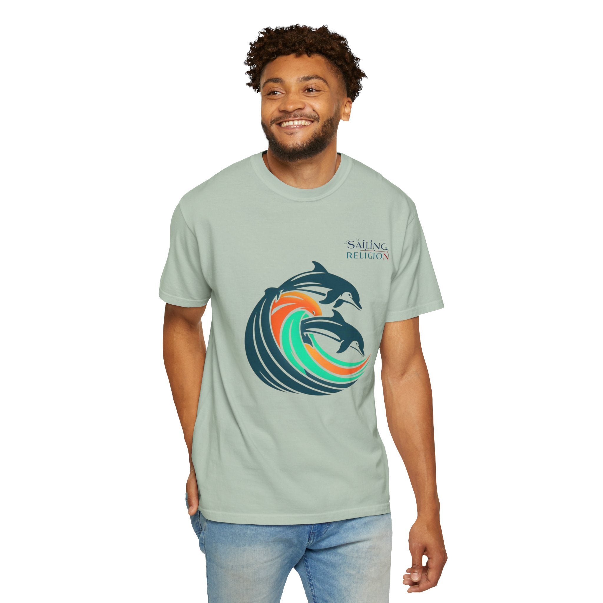 Sailing Religion Dolphins Unisex Garment-Dyed T-shirt