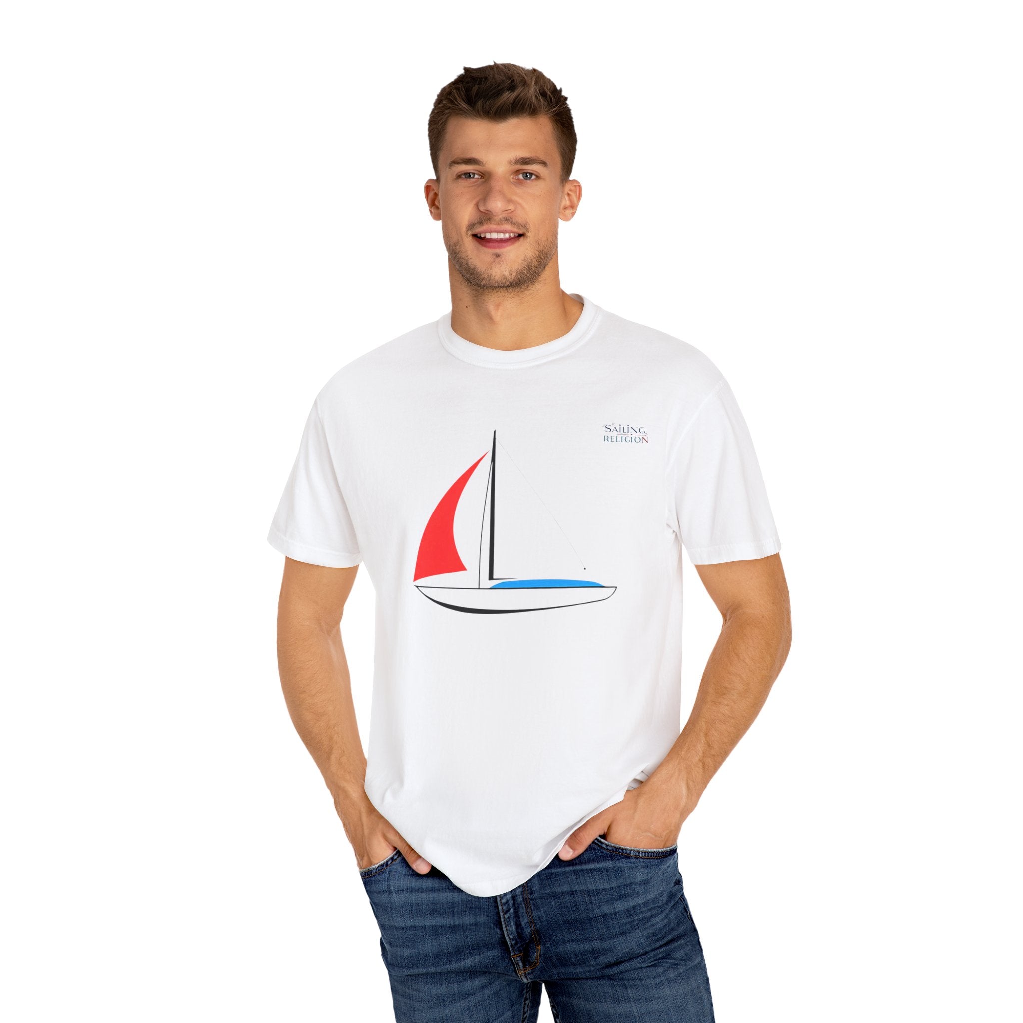 Sailing Religion single line designs Unisex T-shirt
