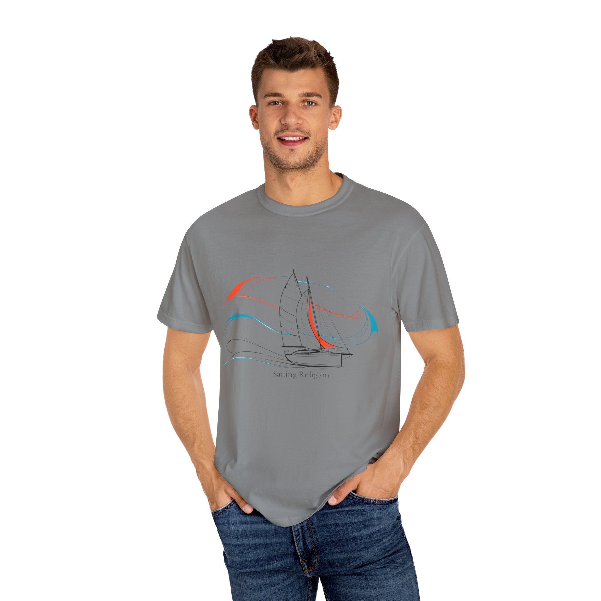 Sailing Religion single line designs Unisex T-shirt