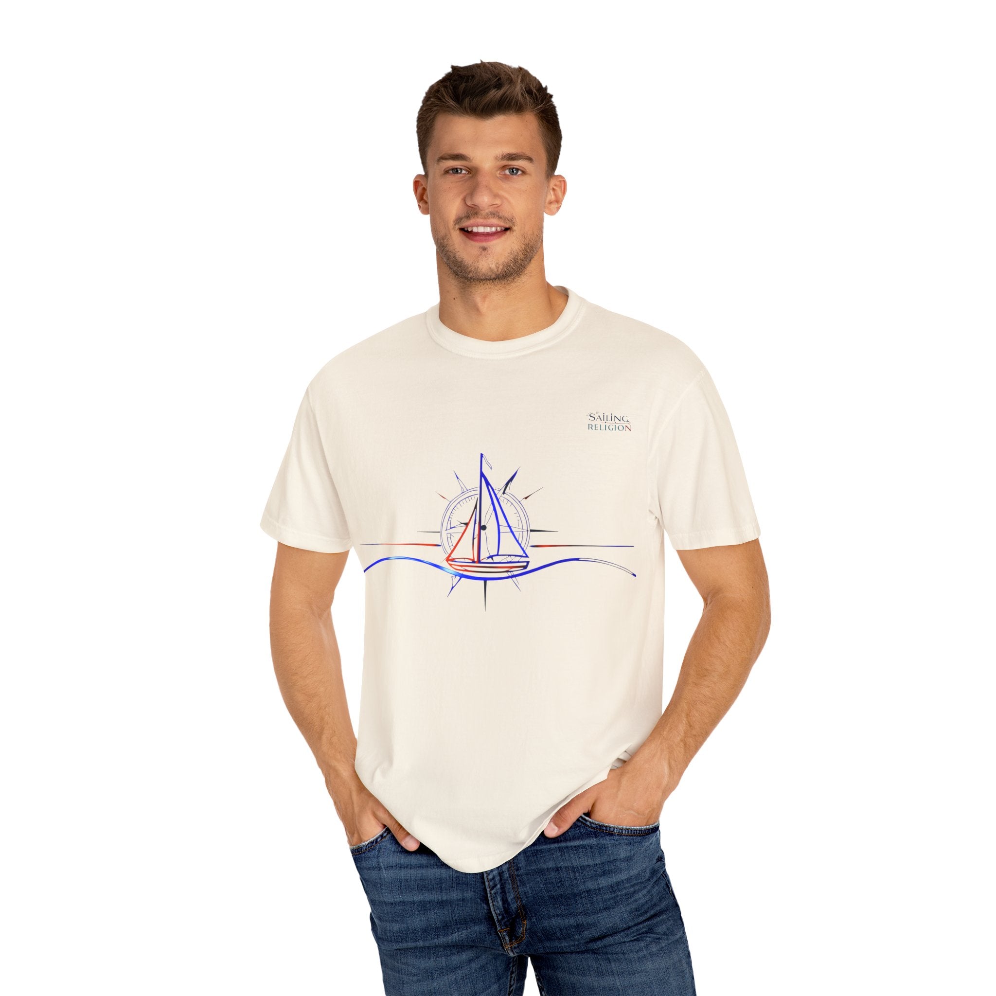 Sailing Religion single line collection designs Unisex Garment T-shirt