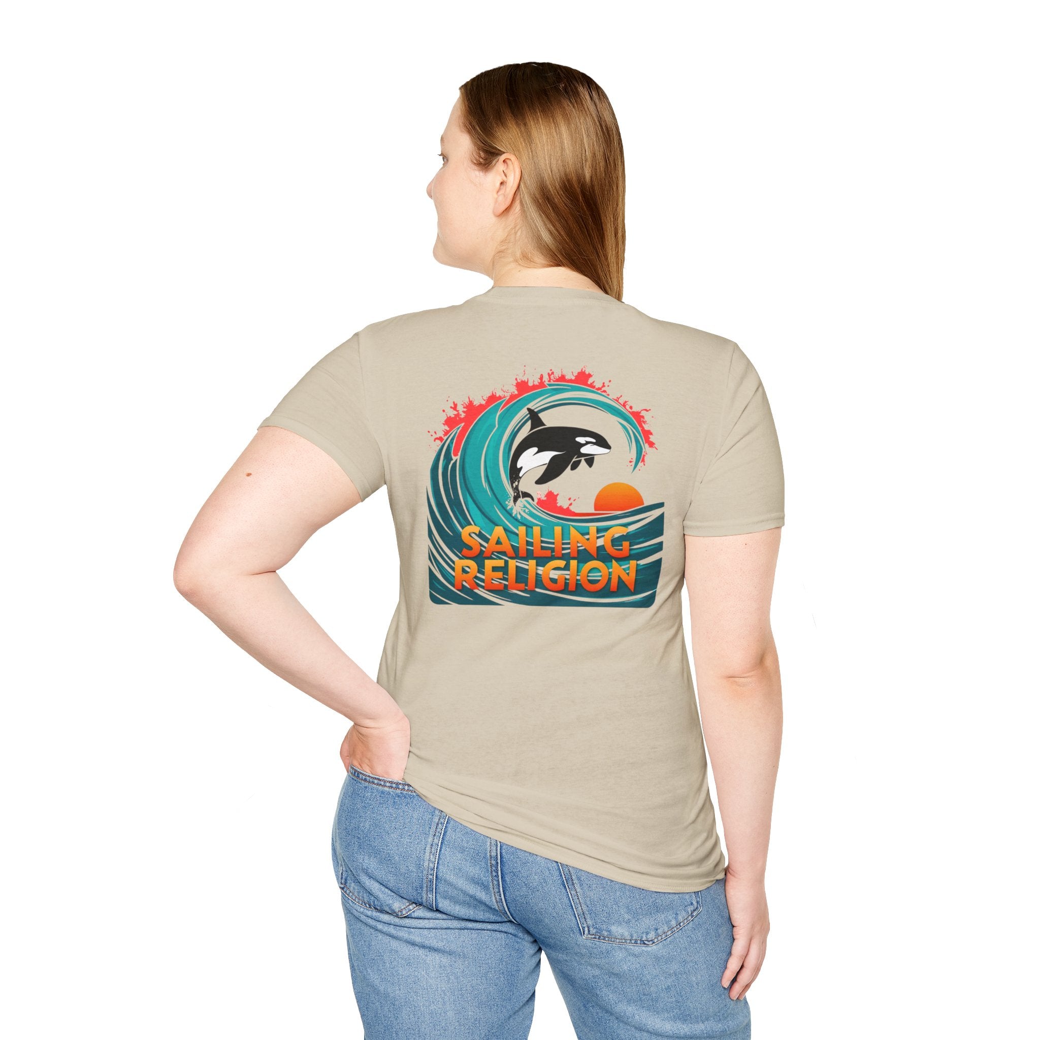 Sailing Religion orca Unisex Softstyle T-Shirt