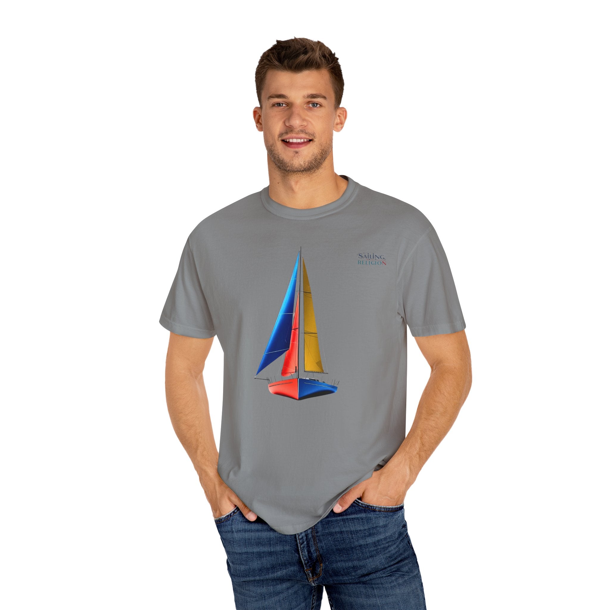Sailing Religion single line designs Unisex T-shirt