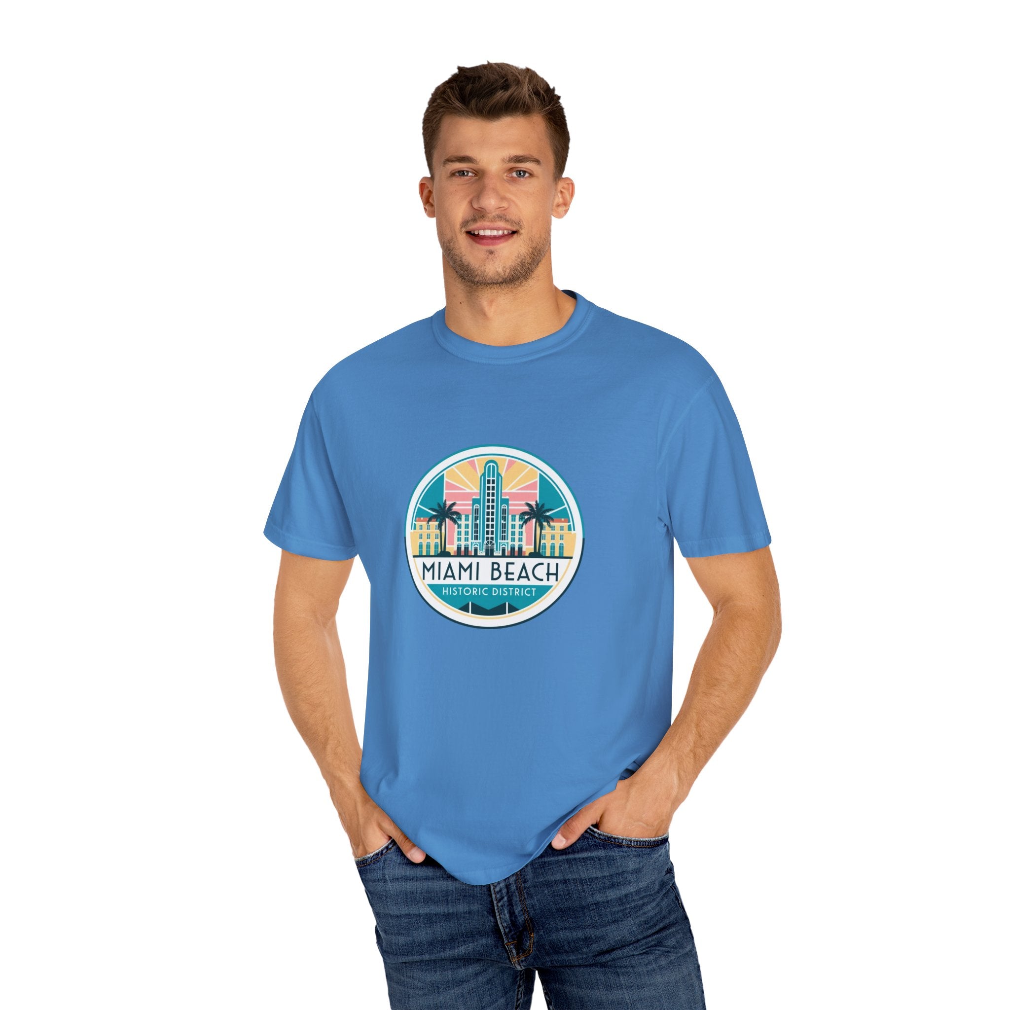 Sailing Religion Miami Beach vibe collection Unisex Garment-Dyed T-shirt