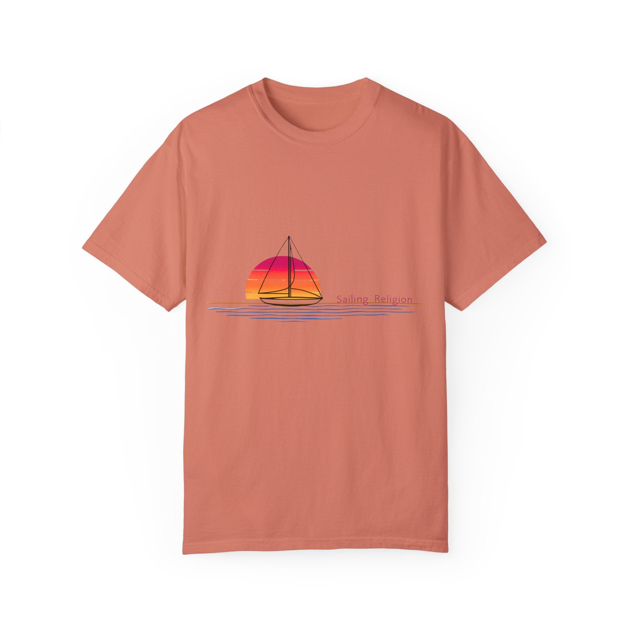 Sailing Religion single line designs Unisex T-shirt