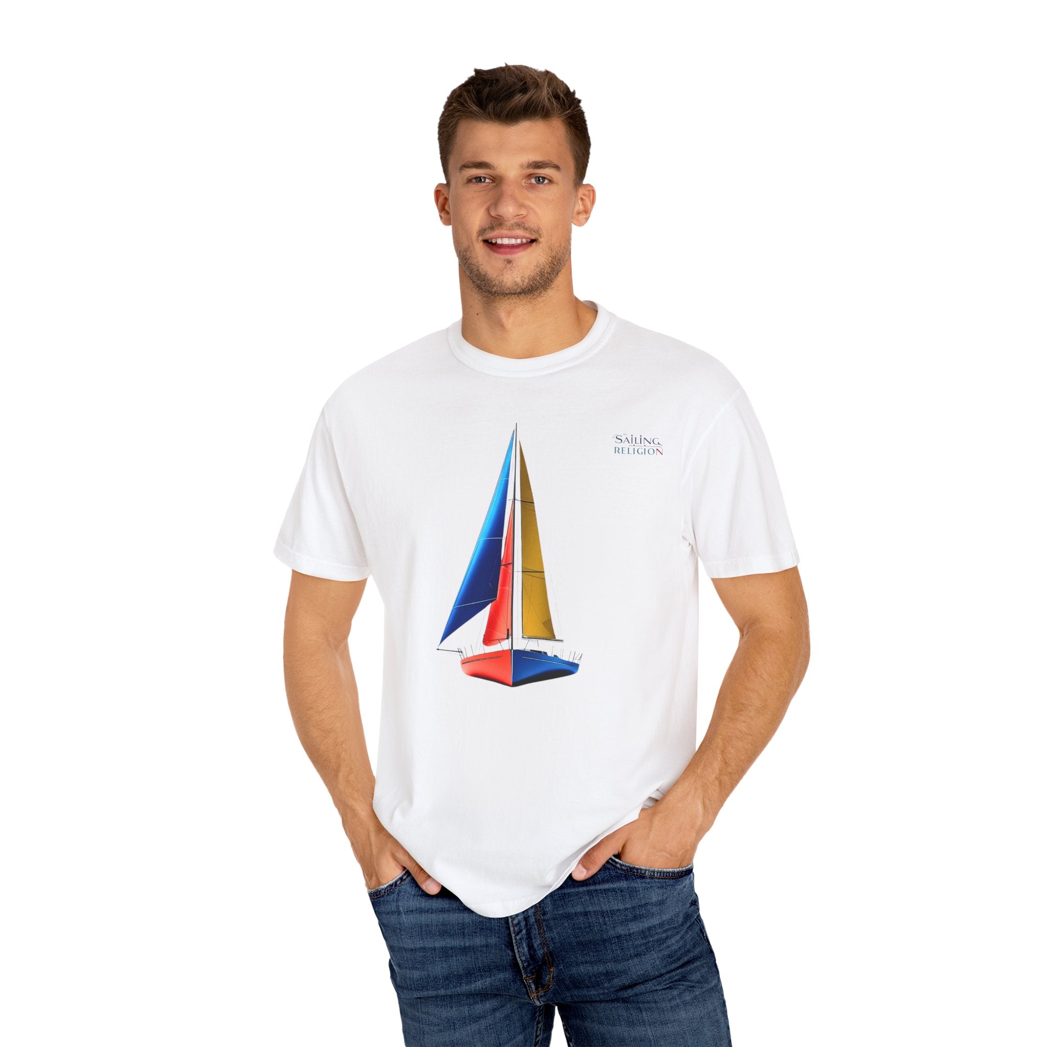 Sailing Religion single line designs Unisex T-shirt