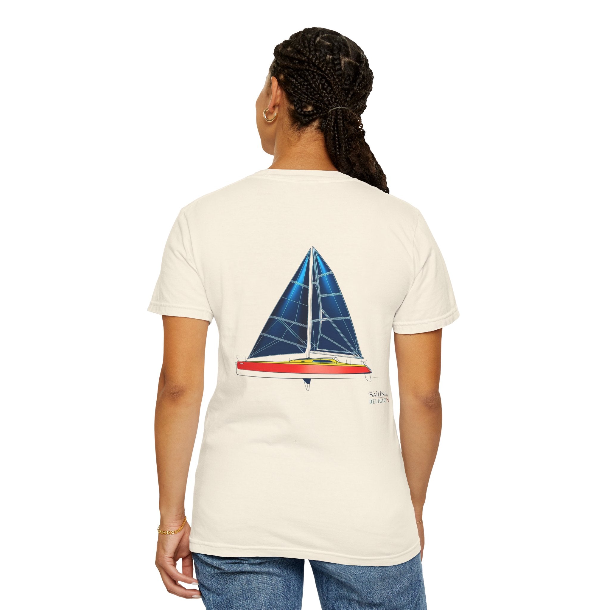 Sailing Religion single line designs Unisex T-shirt