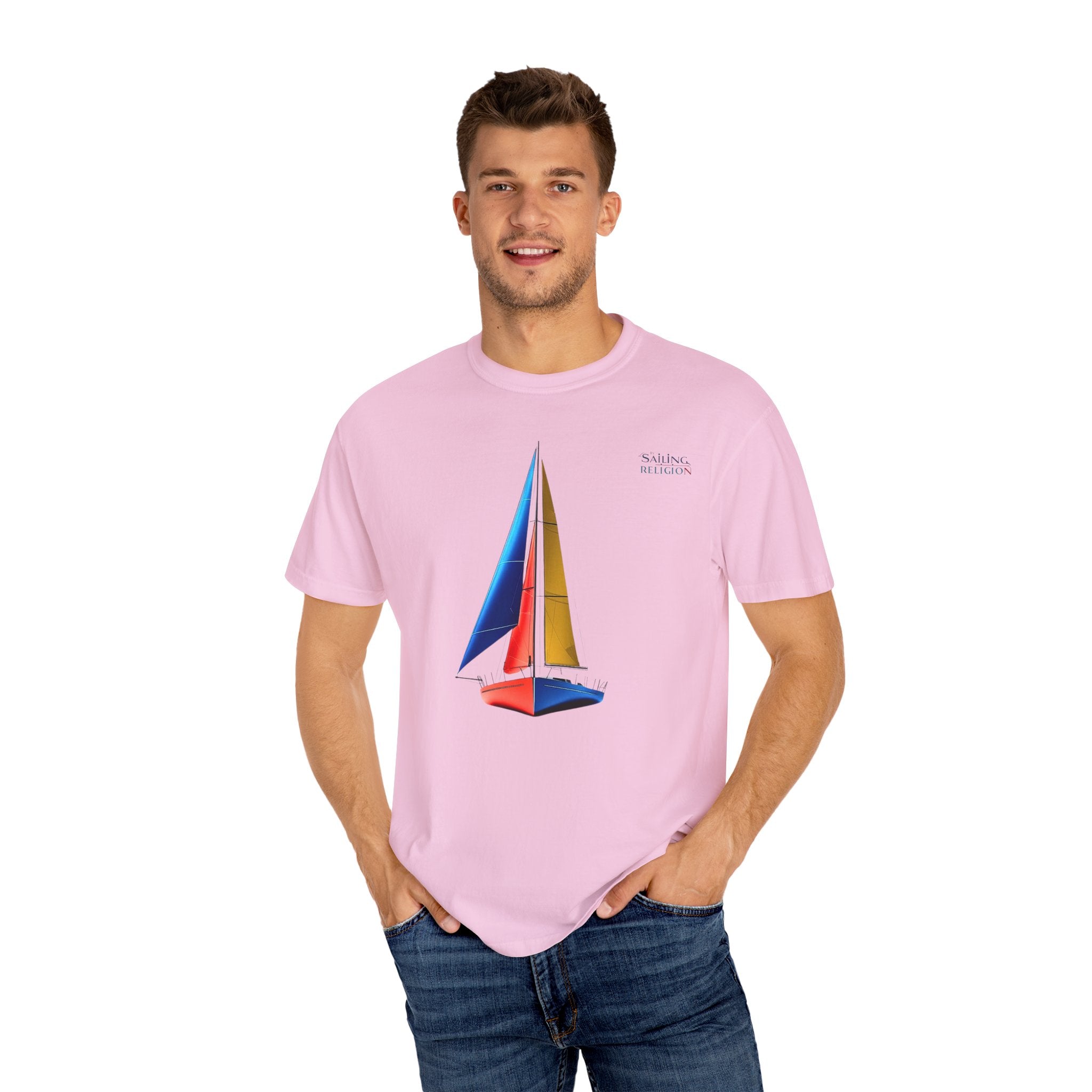 Sailing Religion single line designs Unisex T-shirt