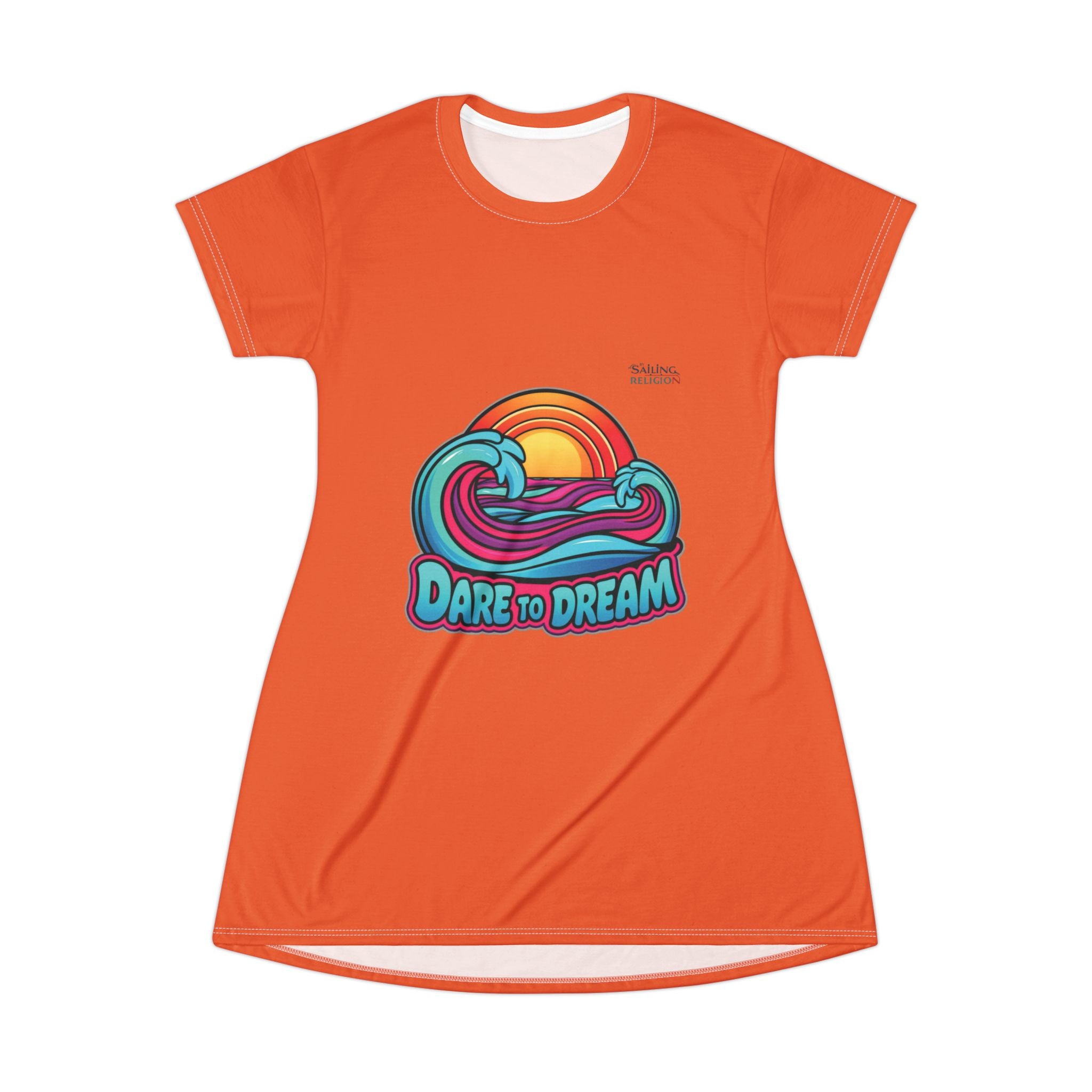 Sailing Religion T-Shirt Dress  Perfect for Summer and Casual Wear