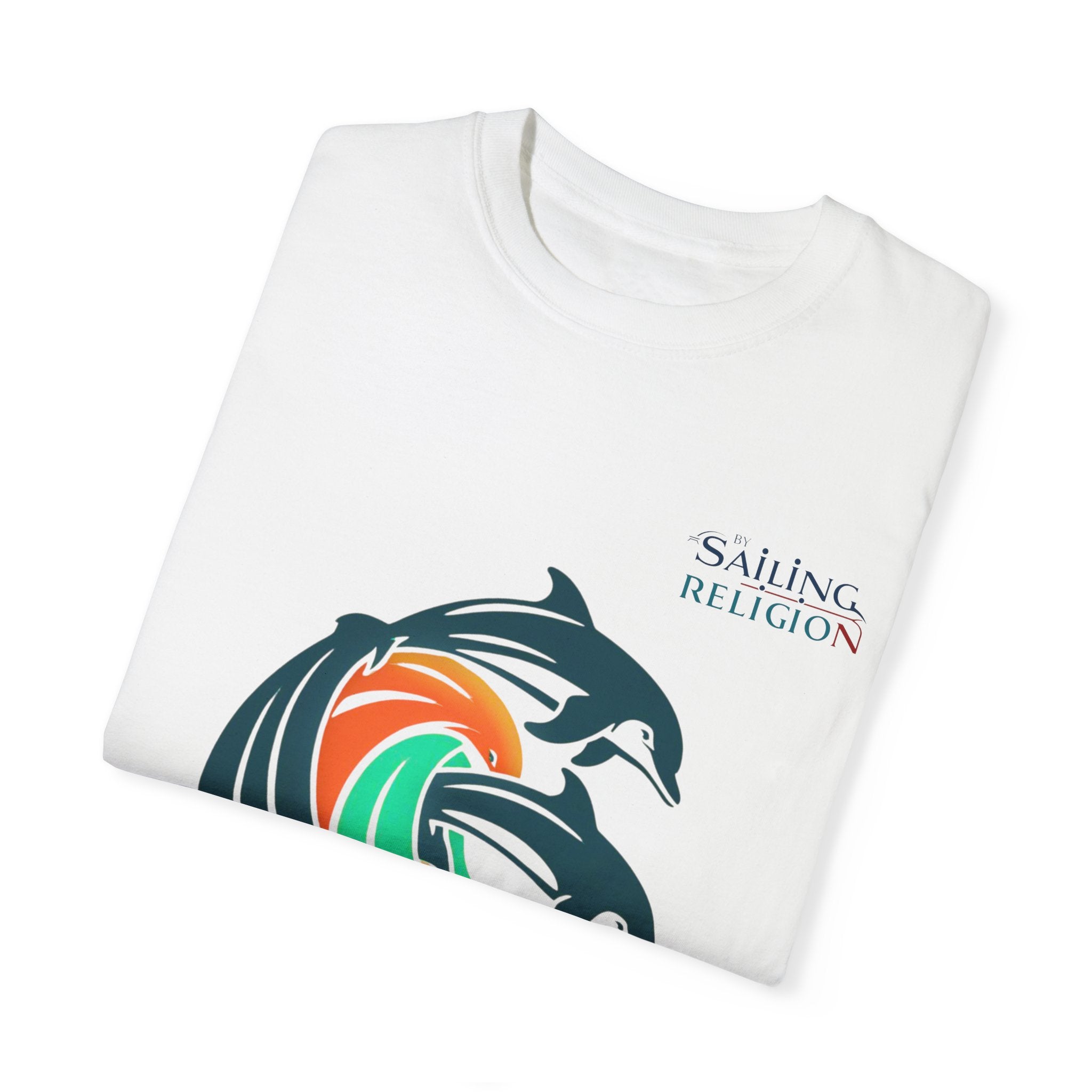 Sailing Religion Dolphins Unisex Garment-Dyed T-shirt