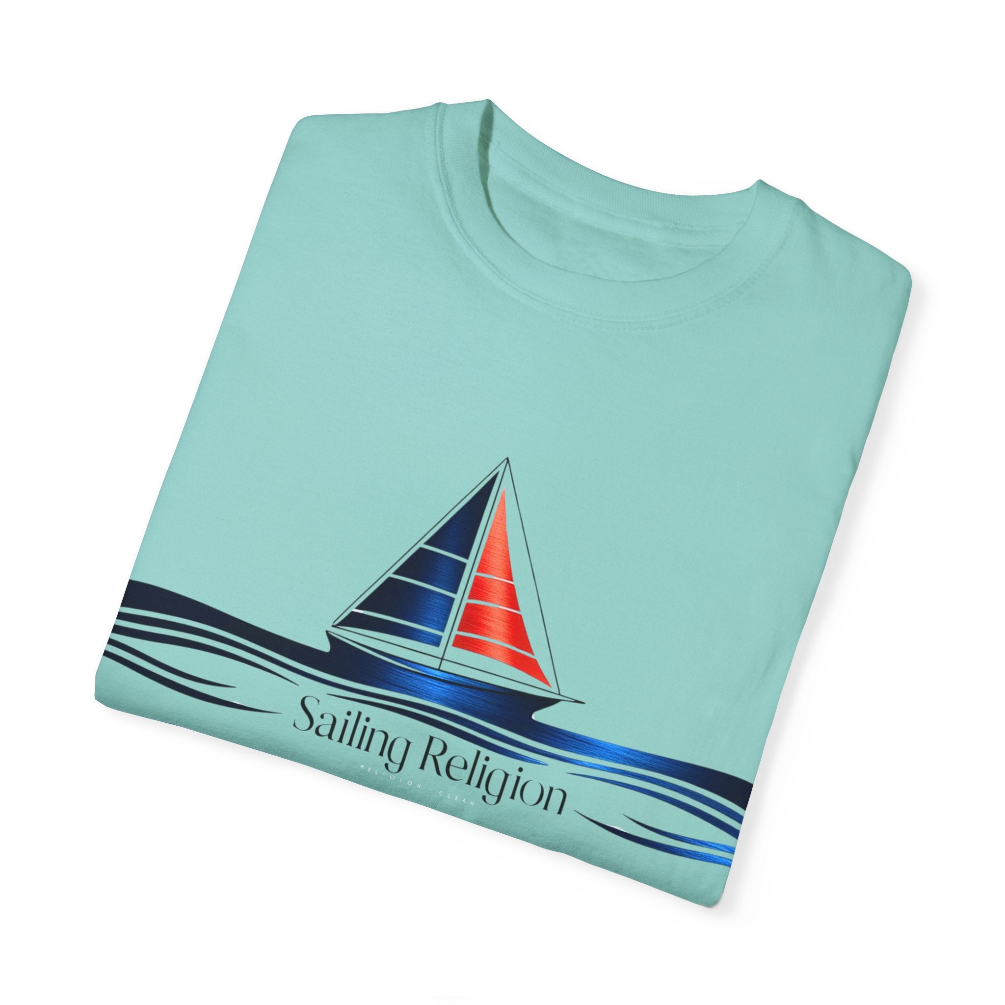 Sailing Religion single line designs T-shirt