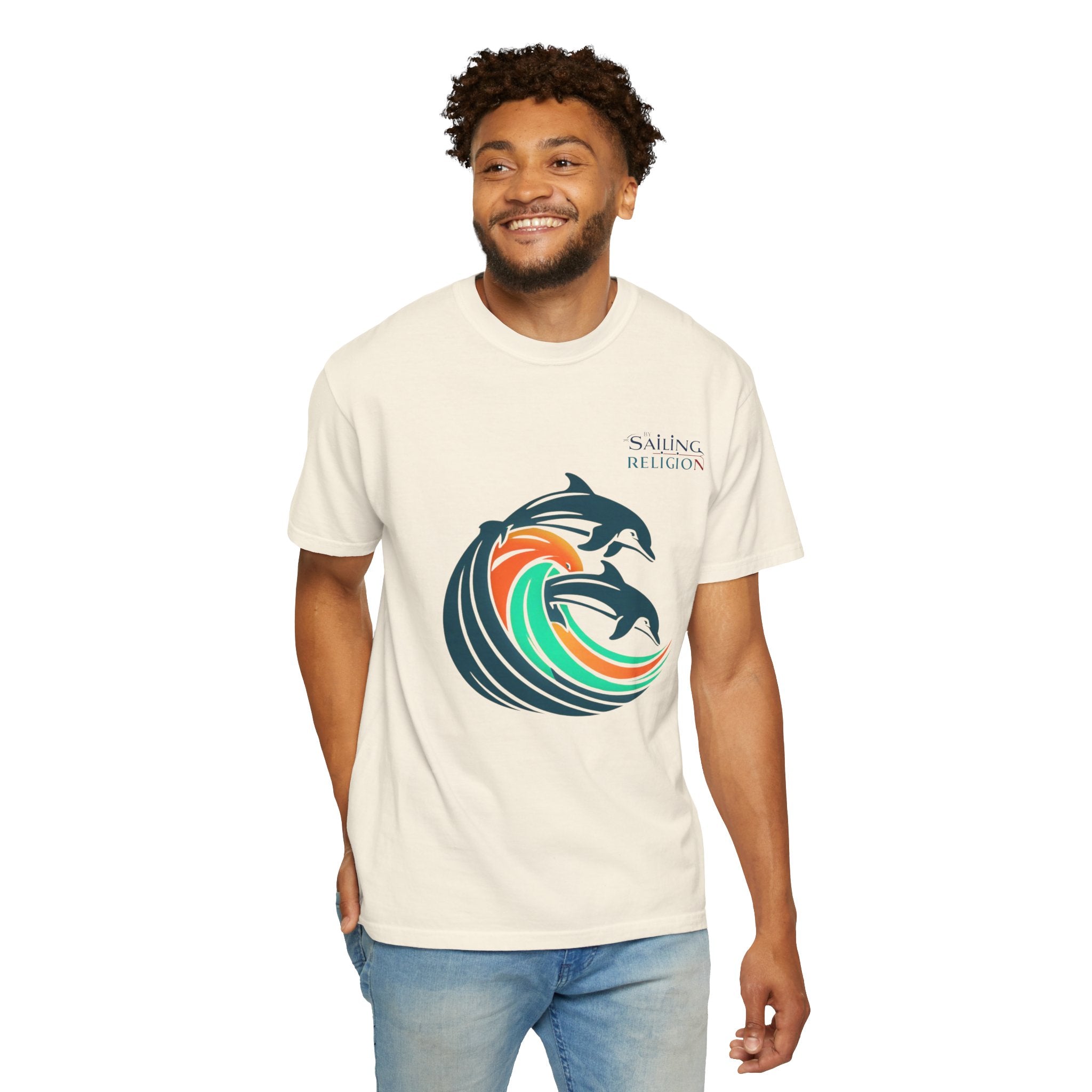 Sailing Religion Dolphins Unisex Garment-Dyed T-shirt