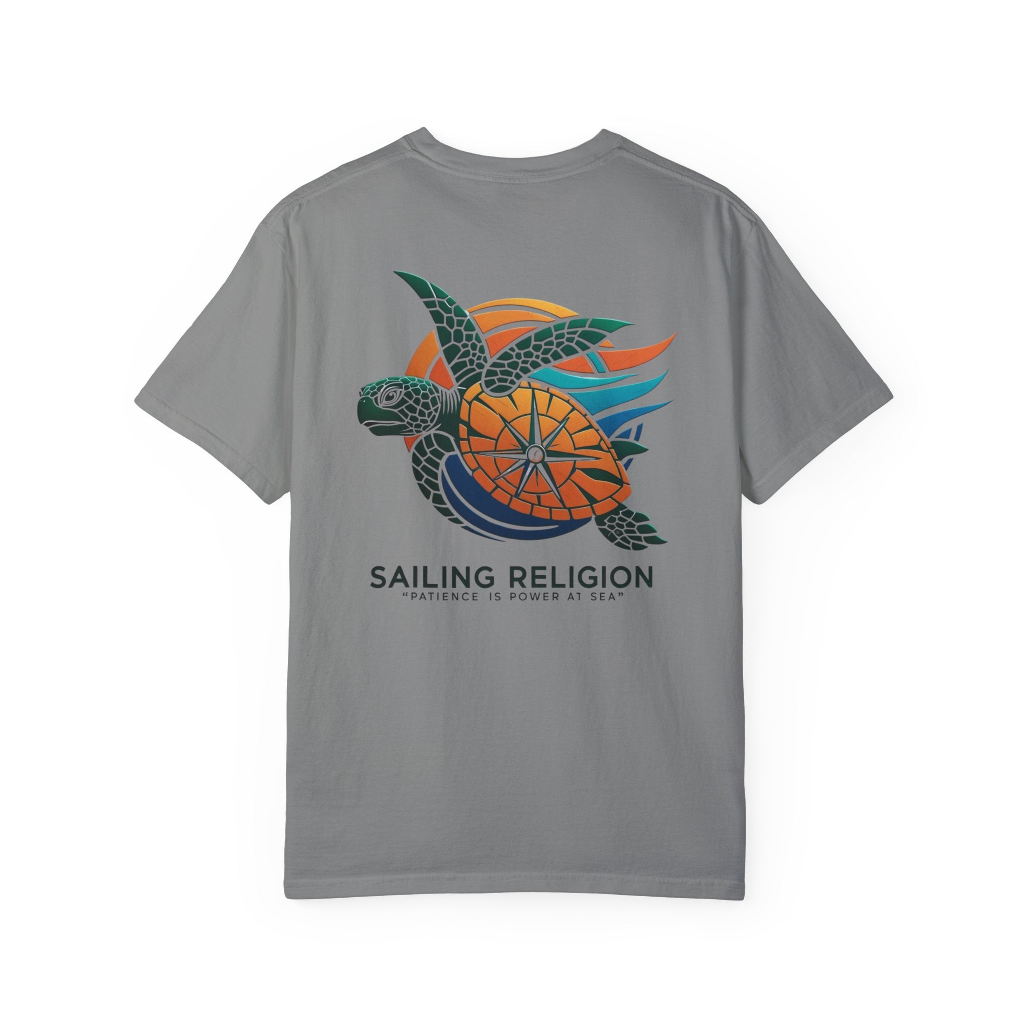 Sailing Religion Turtle DesignUnisex Garment-Dyed T-Shirt -
