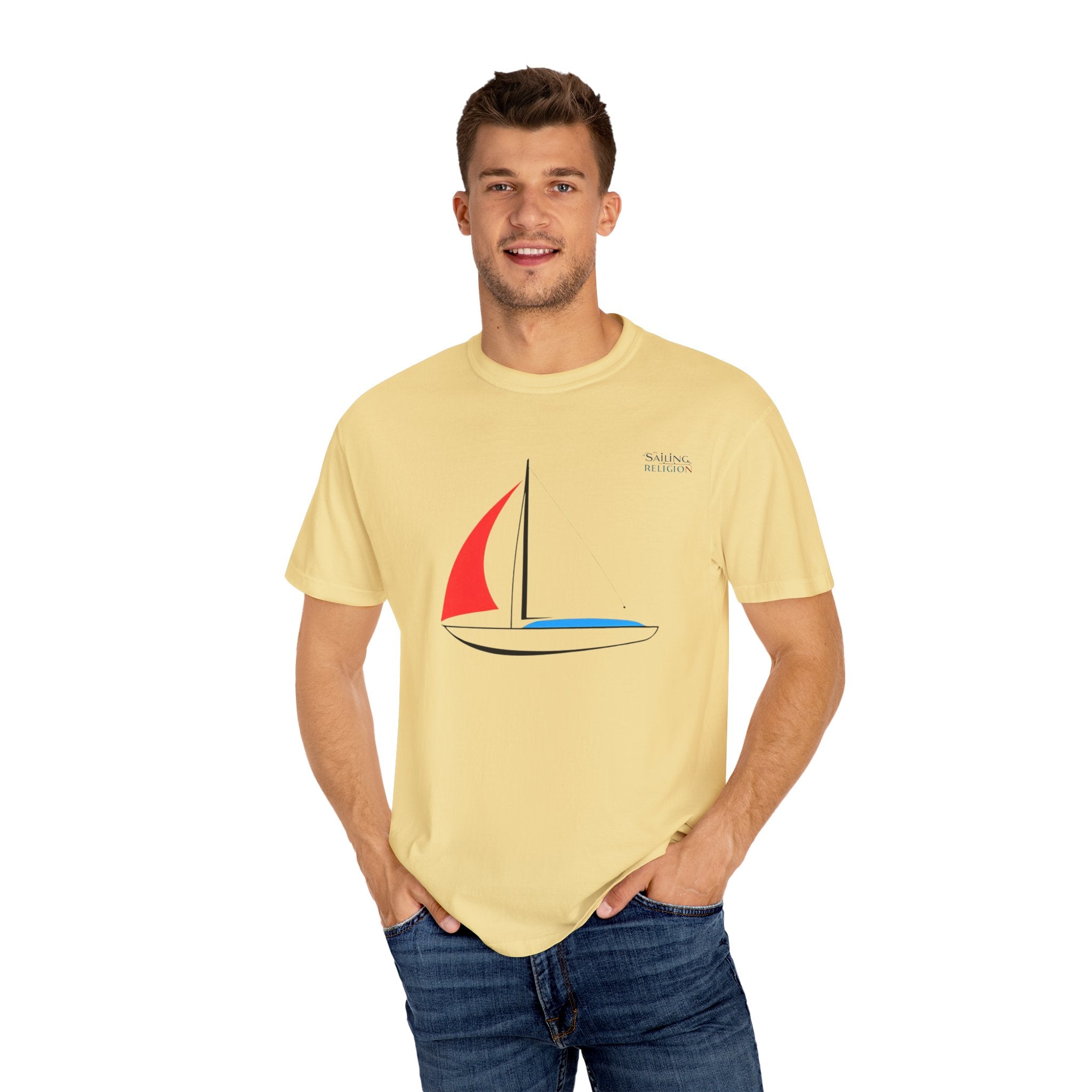 Sailing Religion single line designs Unisex T-shirt