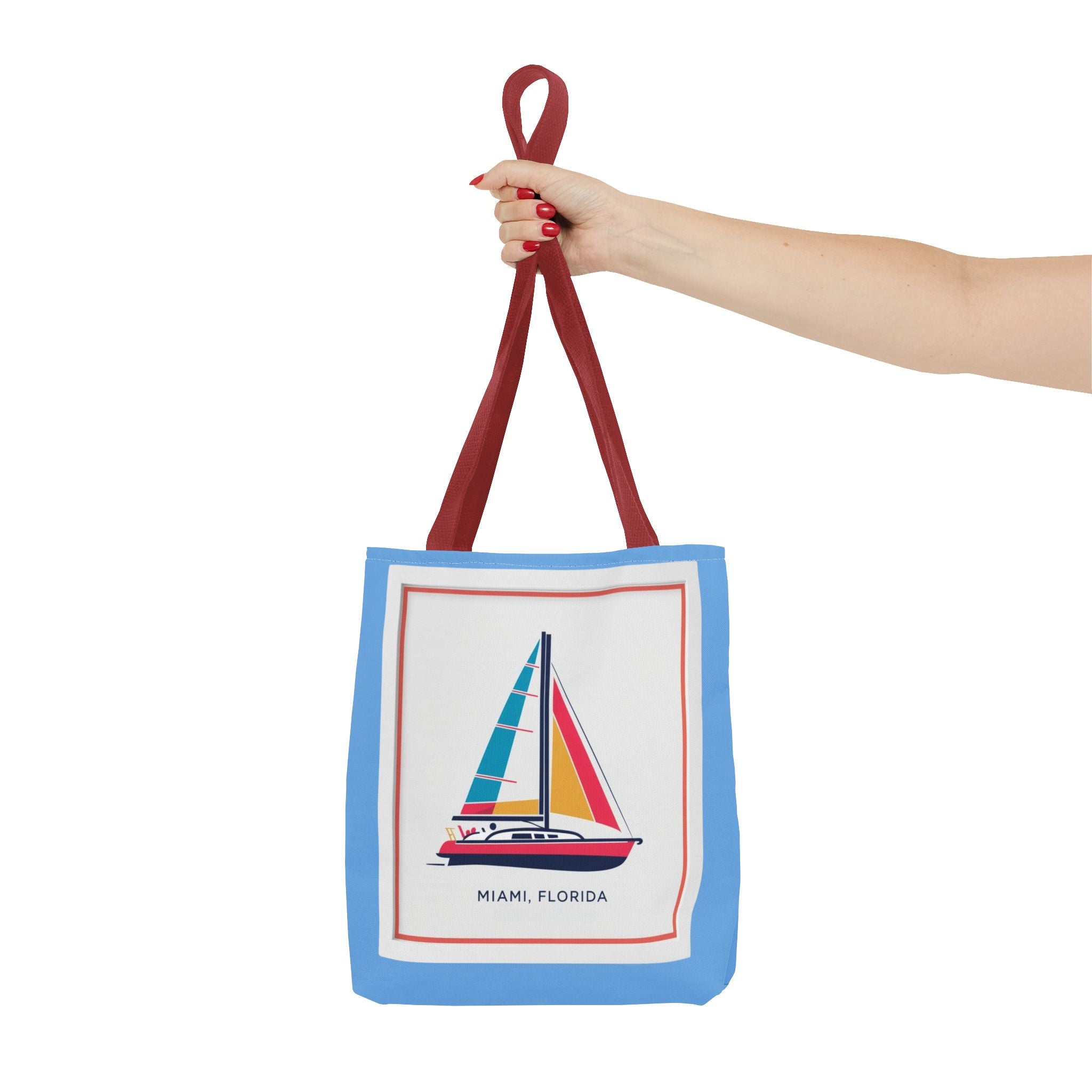 Miami Florida Sailing Tote Bag - Nautical Design for Beach Lovers