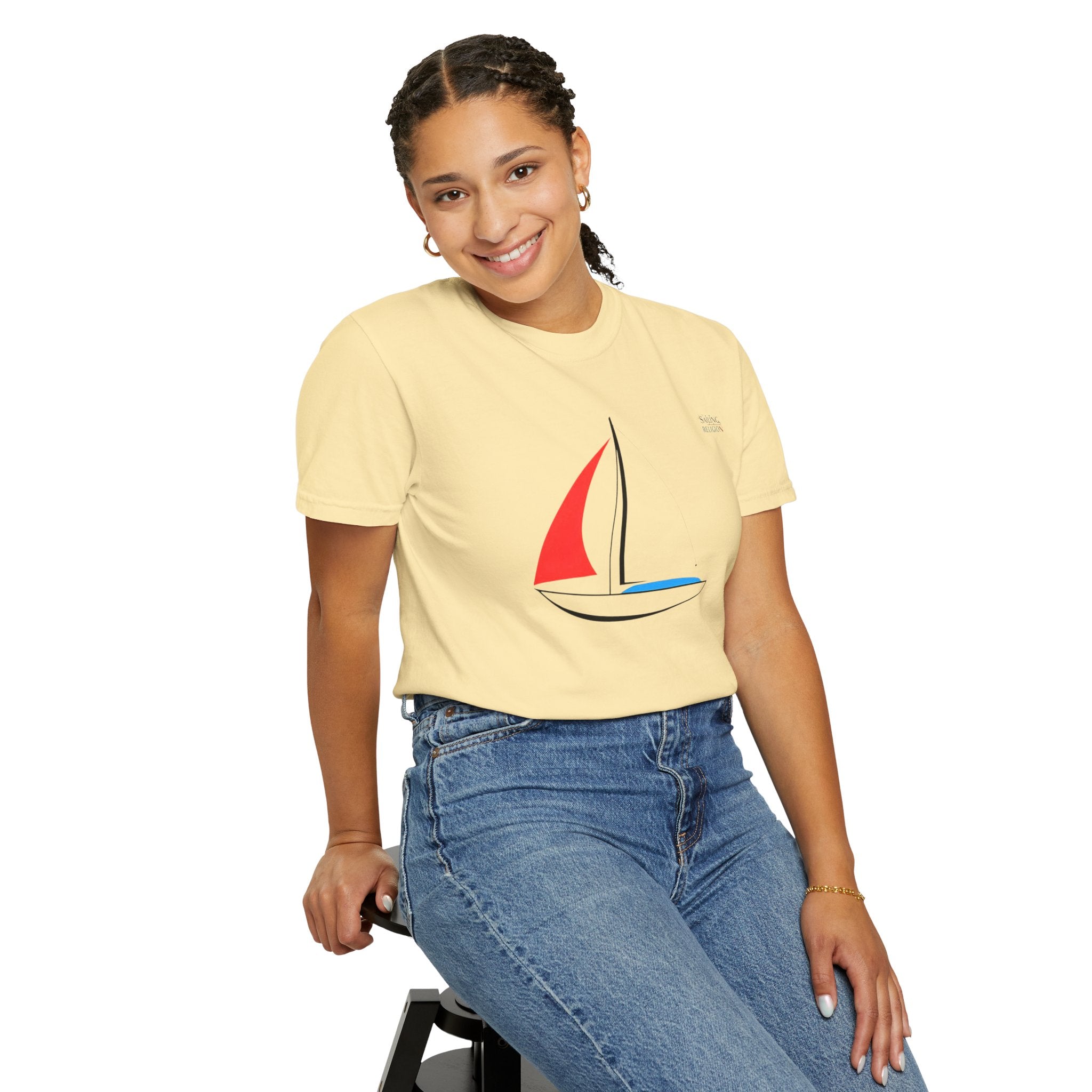 Sailing Religion single line designs Unisex T-shirt