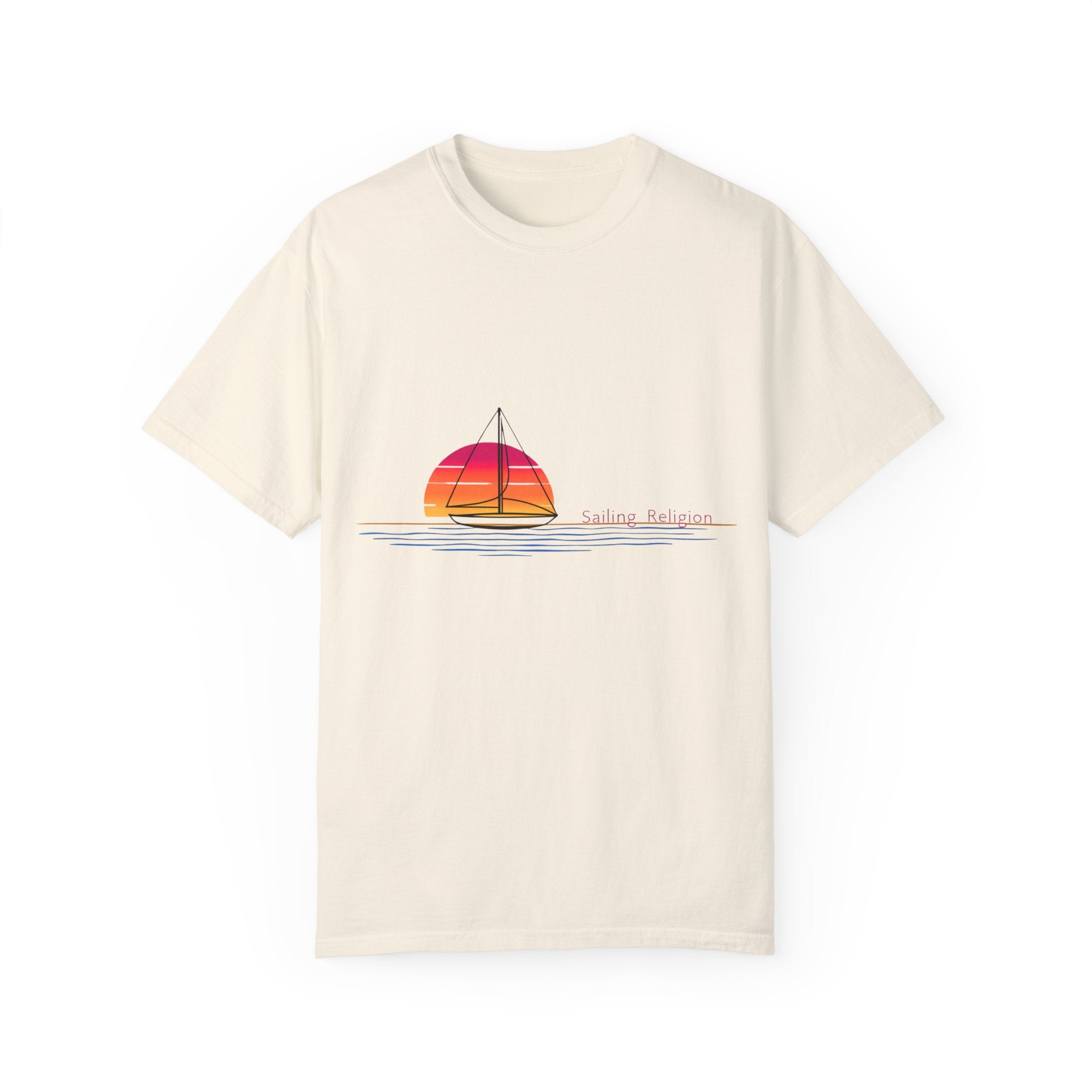 Sailing Religion single line designs Unisex T-shirt