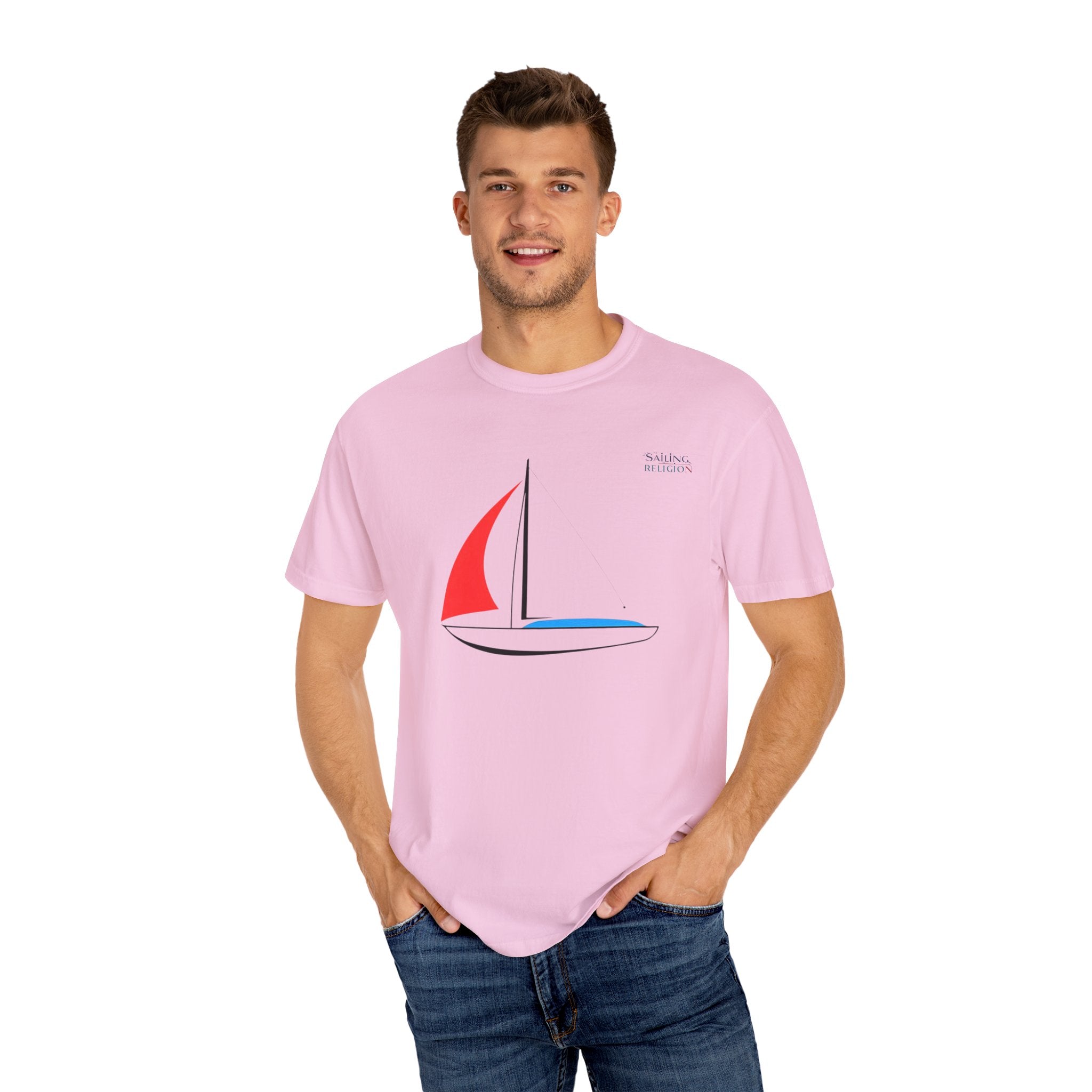 Sailing Religion single line designs Unisex T-shirt