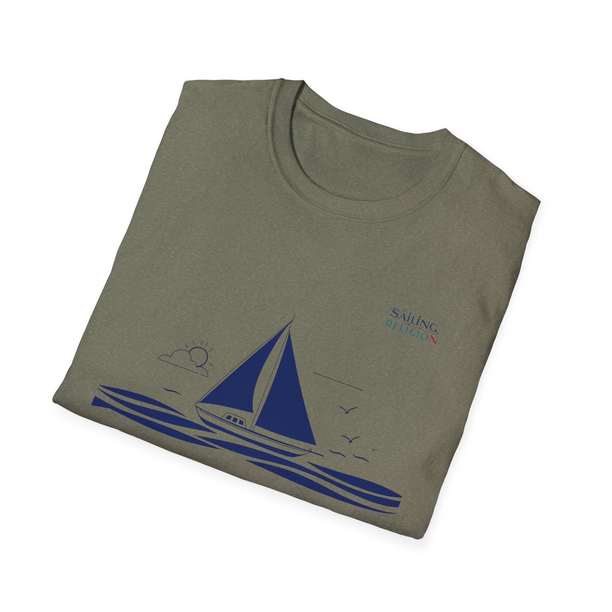 Sailing Religion single line design collection Unisex Softstyle T-Shirt