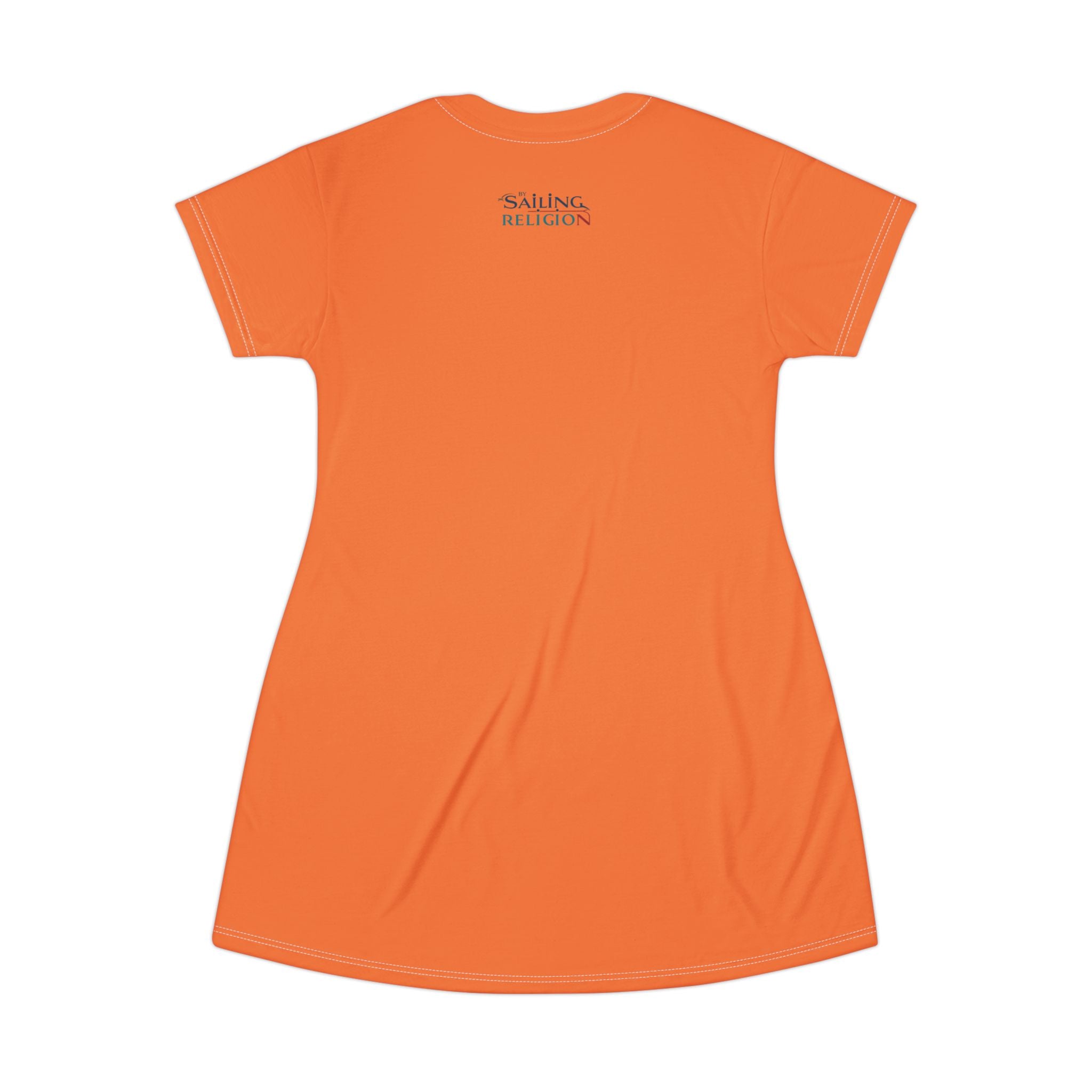 Sailing Religion T-Shirt Dress with Unique Graphic Design - Perfect for Summer and Casual Wear