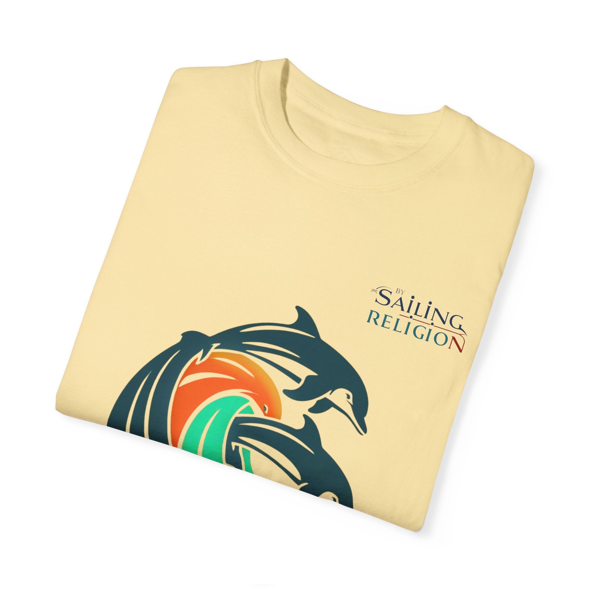 Sailing Religion Dolphins Unisex Garment-Dyed T-shirt