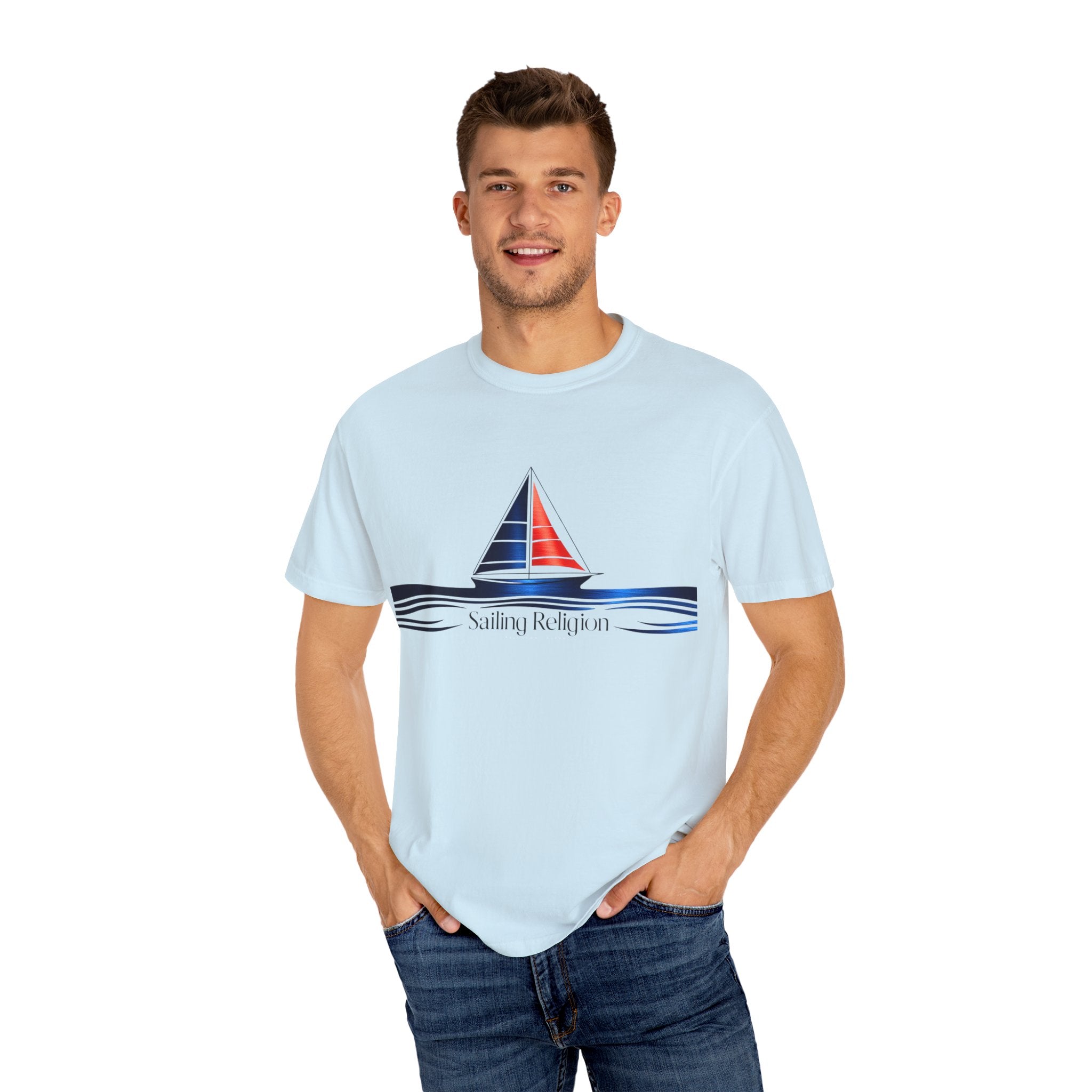 Sailing Religion single line designs T-shirt