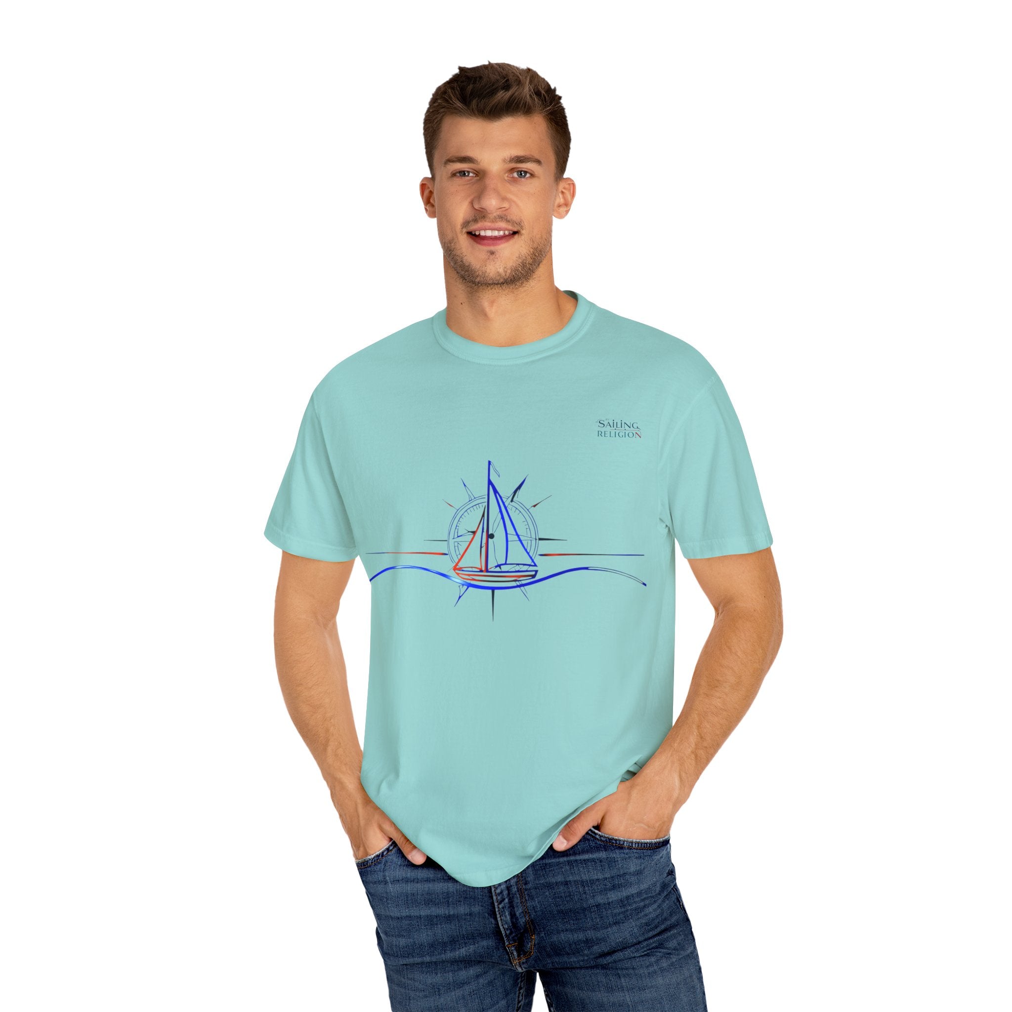 Sailing Religion single line collection designs Unisex Garment T-shirt