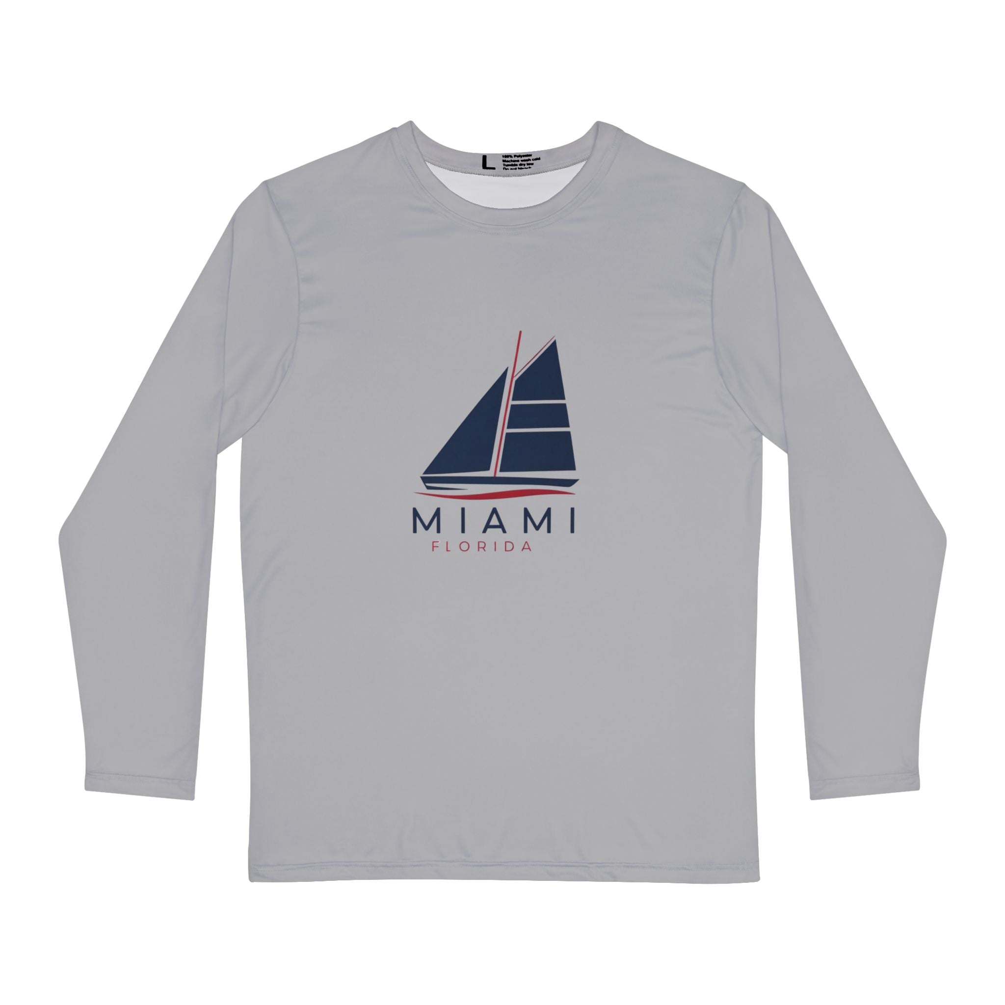 Men's Long Sleeve Sailing Religion Shirt - Miami Florida Design