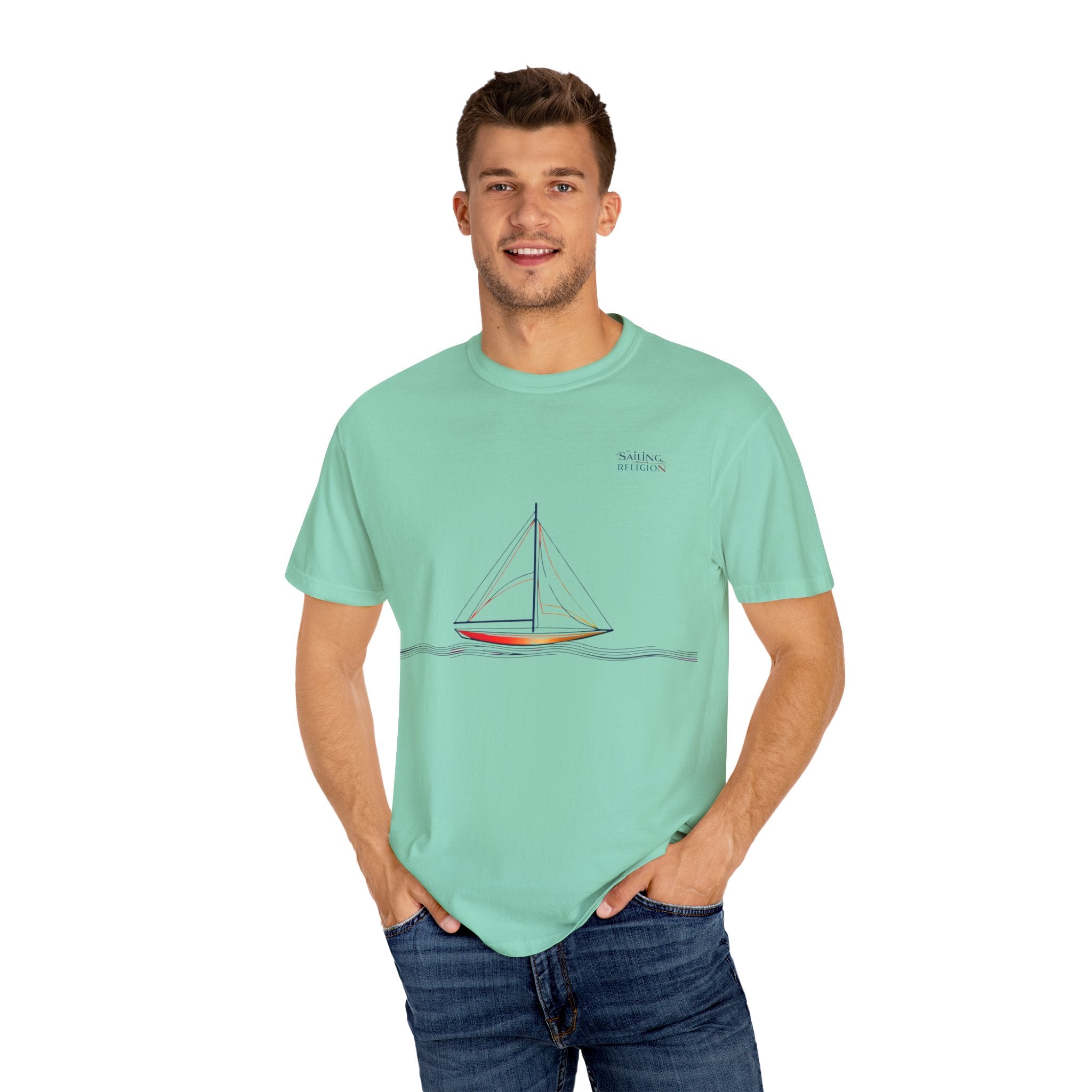 Sailing Religion single line collection unisex T-shirt