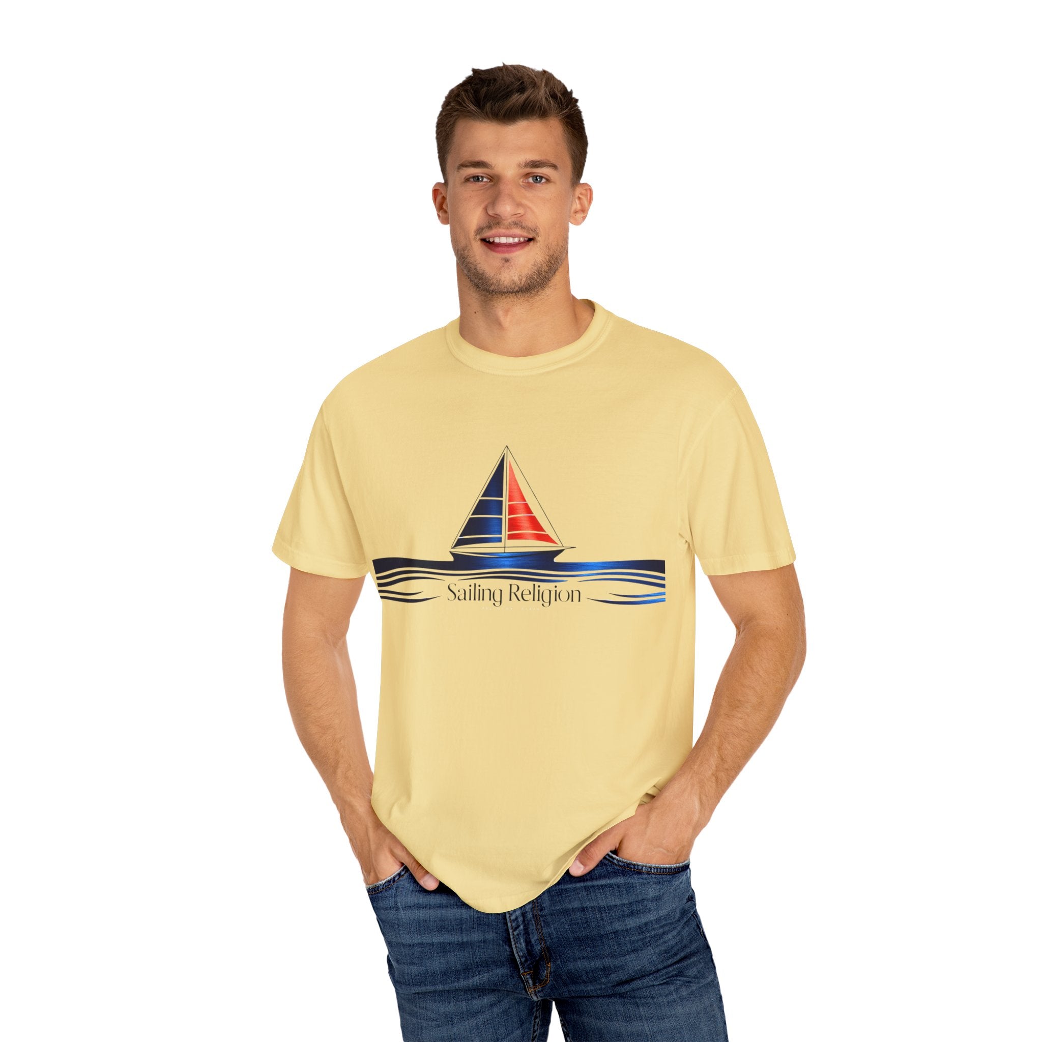 Sailing Religion single line designs T-shirt
