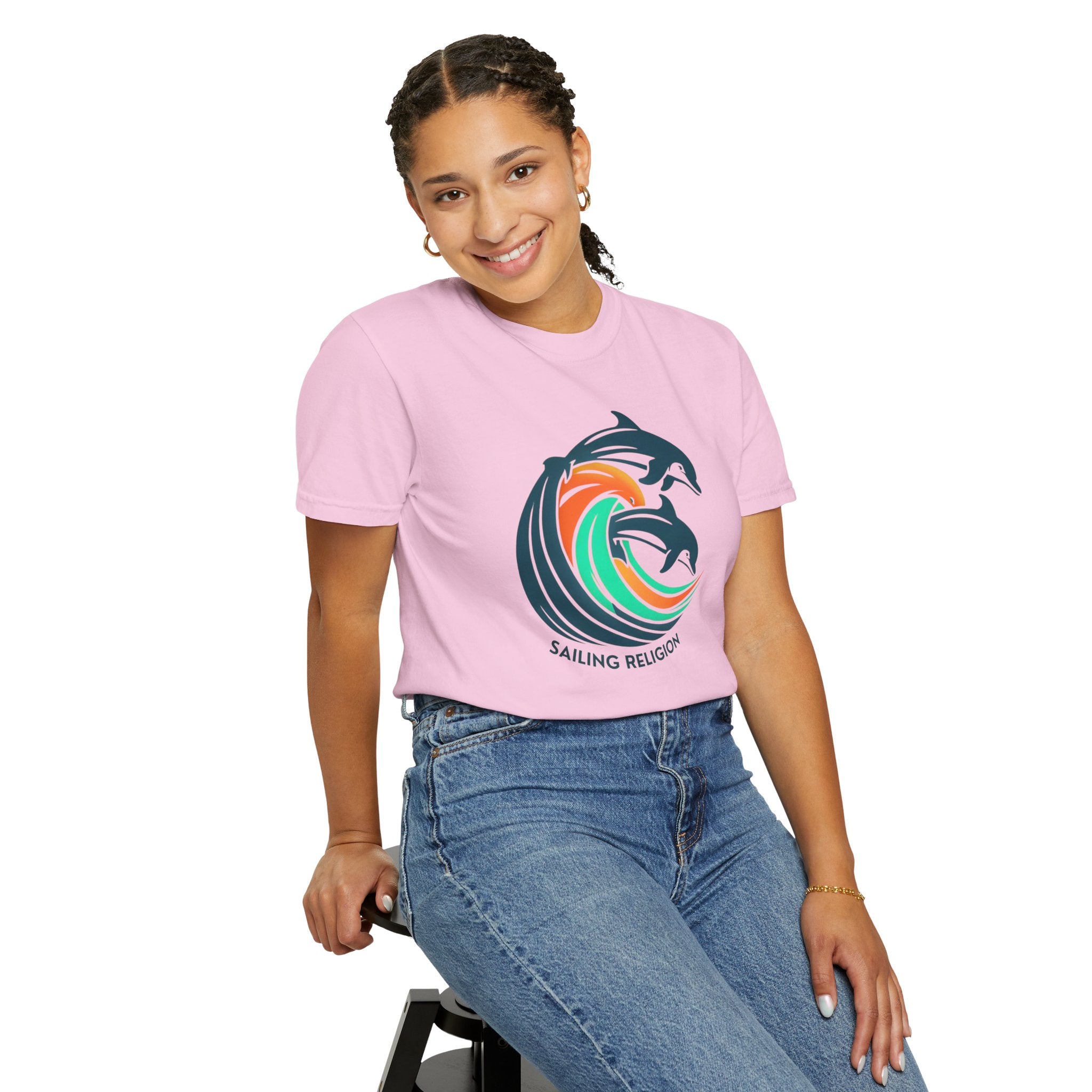Sailing Religion dolphin Unisex Garment-Dyed T-shirt