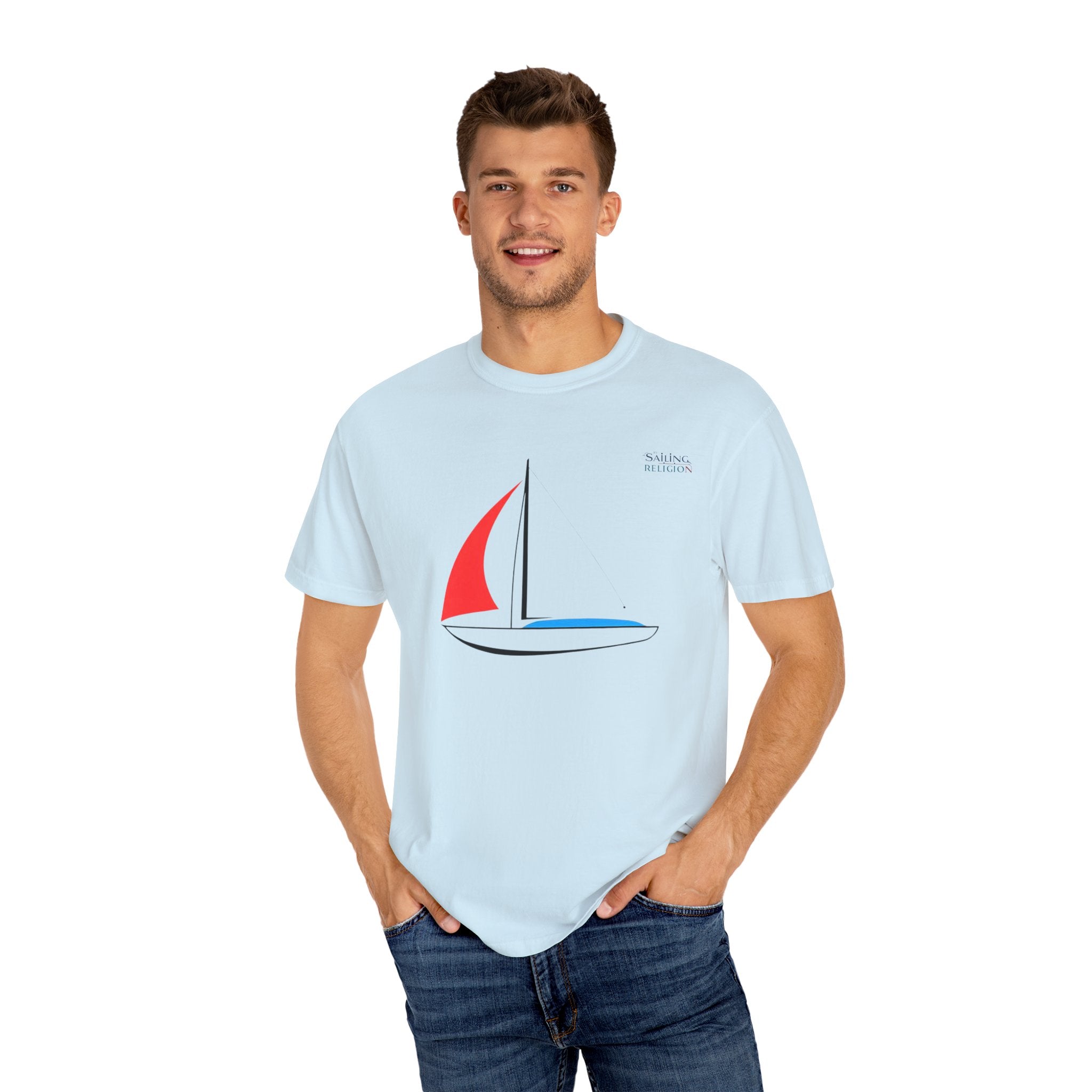 Sailing Religion single line designs Unisex T-shirt