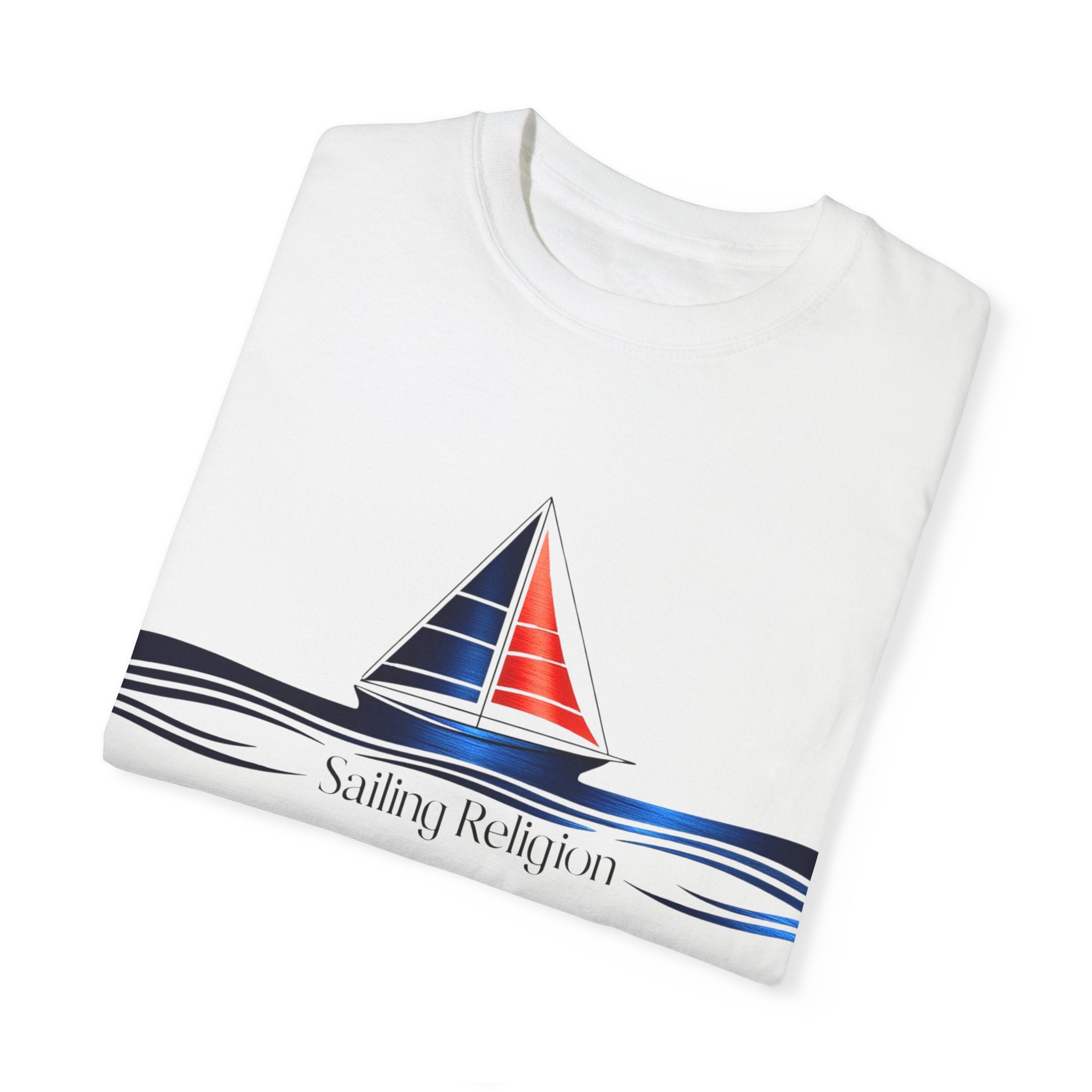 Sailing Religion single line designs T-shirt