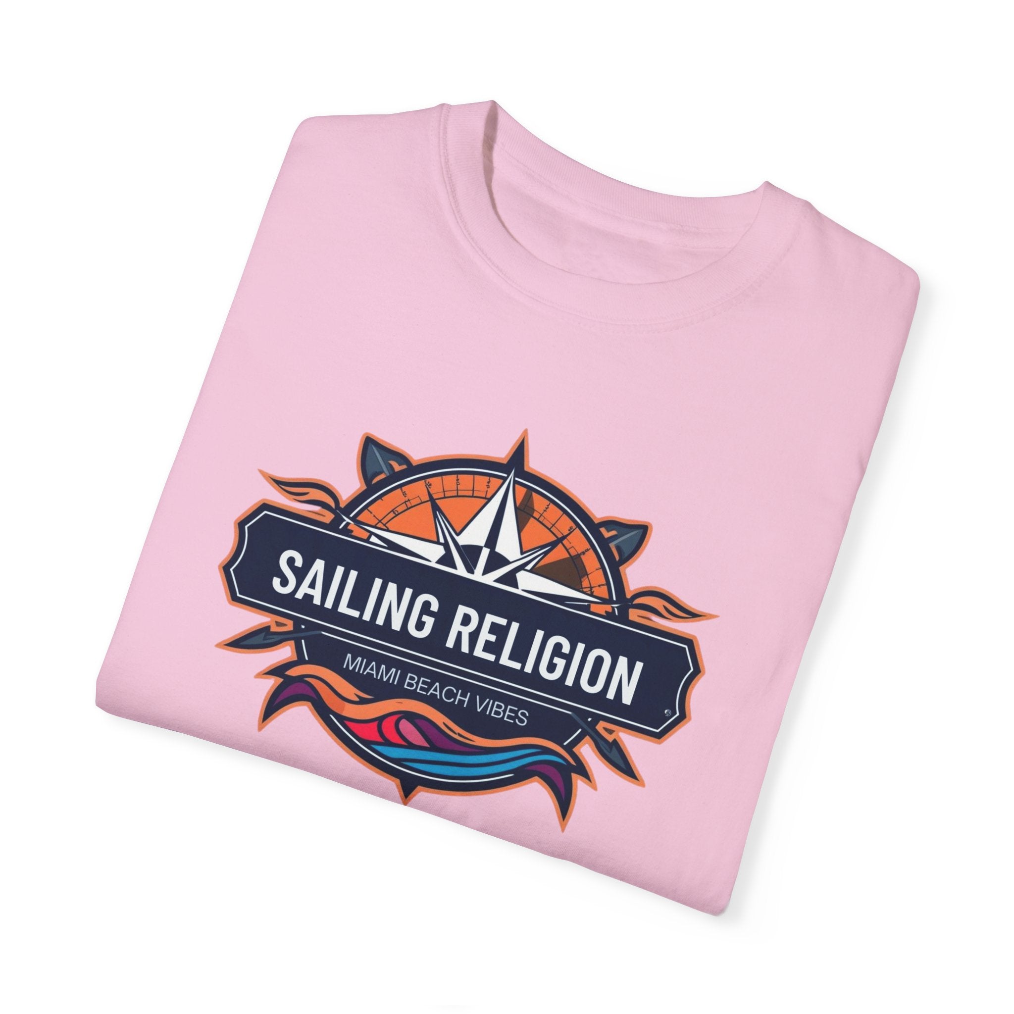 Sailing Religion Miami Beach Vibes Unisex Garment-Dyed T-Shirt -