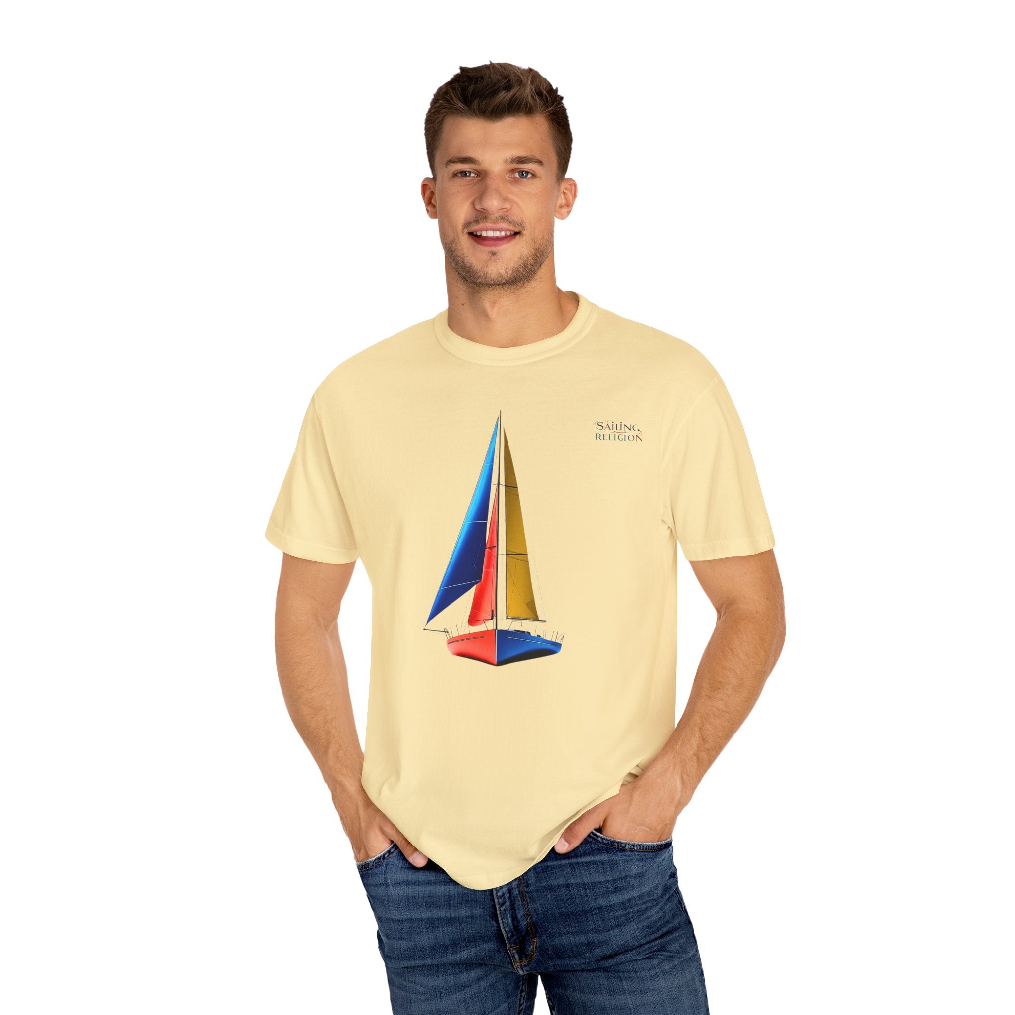Sailing Religion single line designs Unisex T-shirt