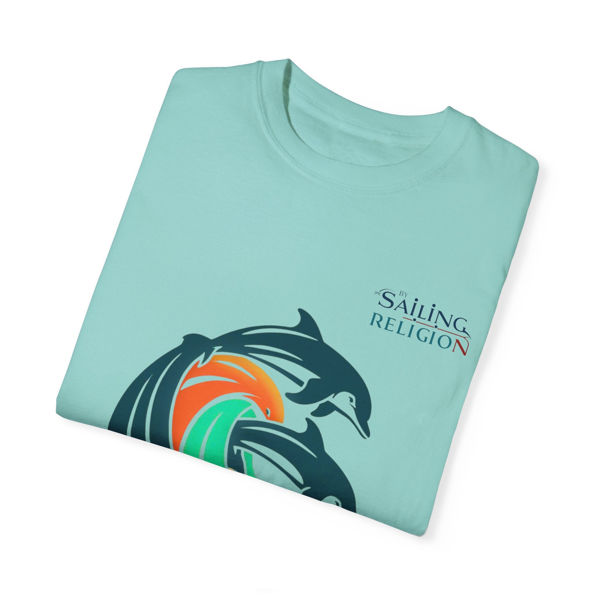 Sailing Religion Dolphins Unisex Garment-Dyed T-shirt