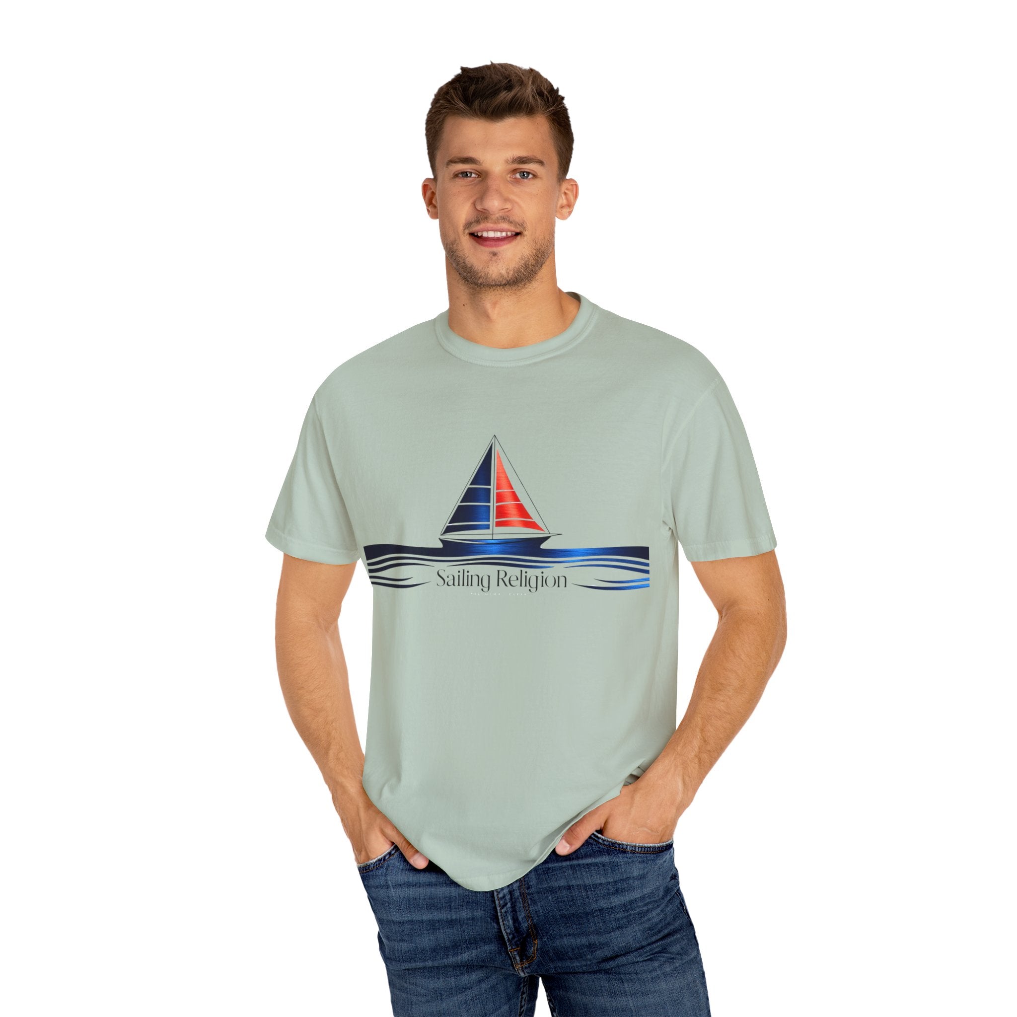 Sailing Religion single line designs T-shirt
