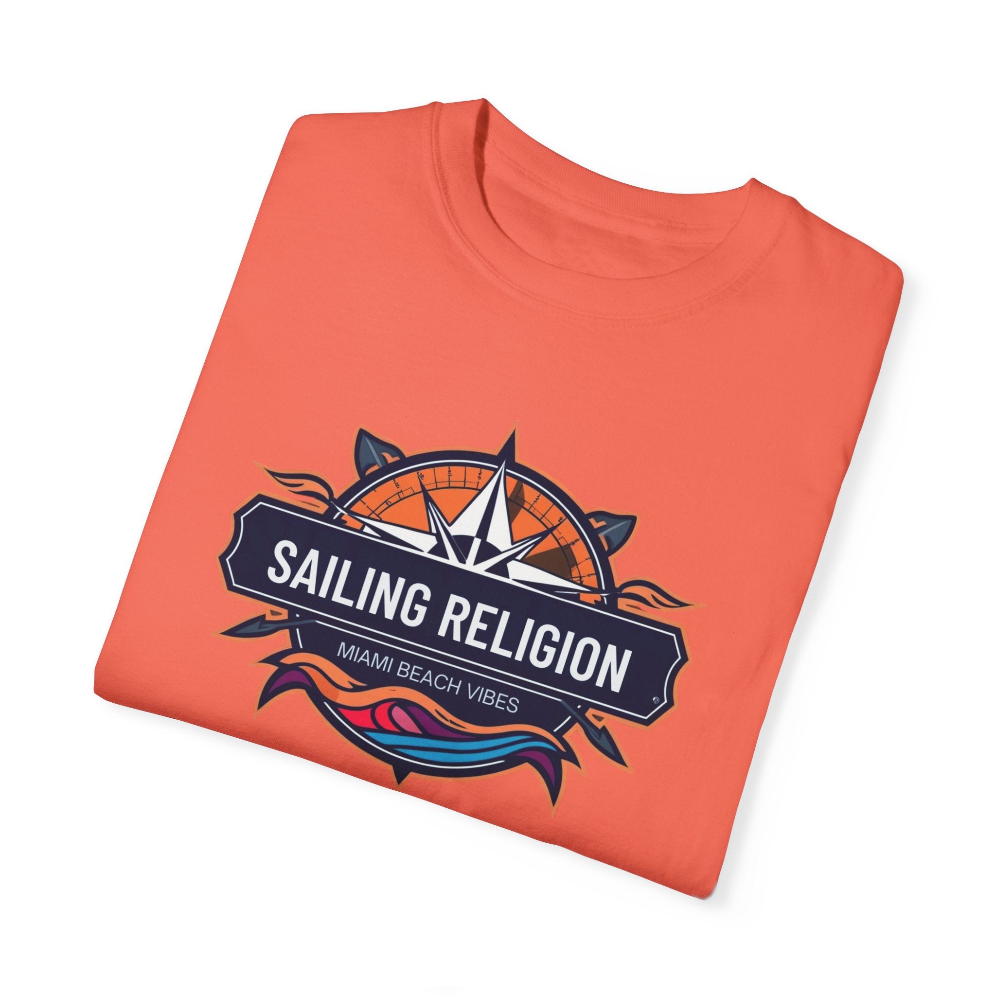 Sailing Religion Miami Beach Vibes Unisex Garment-Dyed T-Shirt -