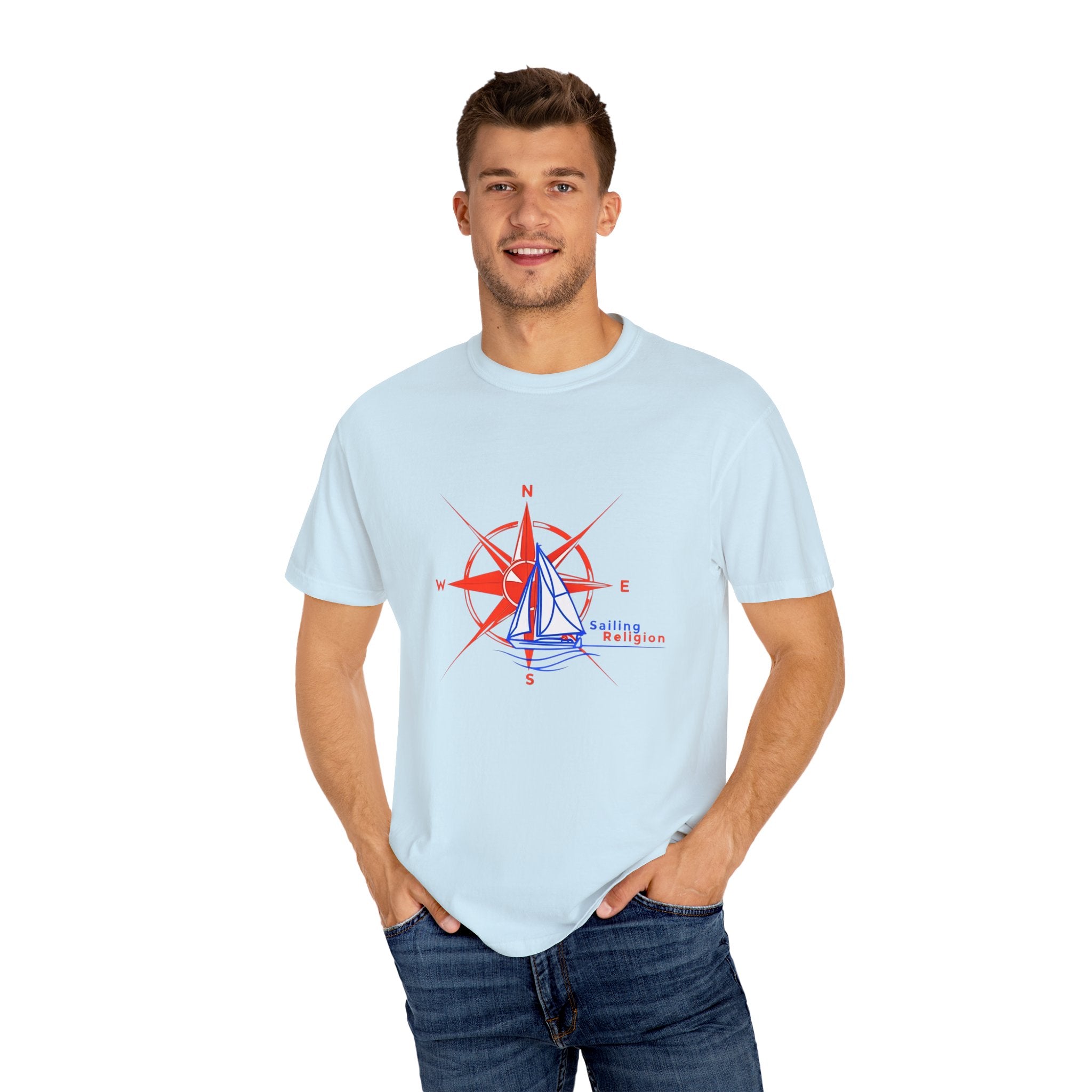 Sailing Religion single line designs Unisex T-shirt
