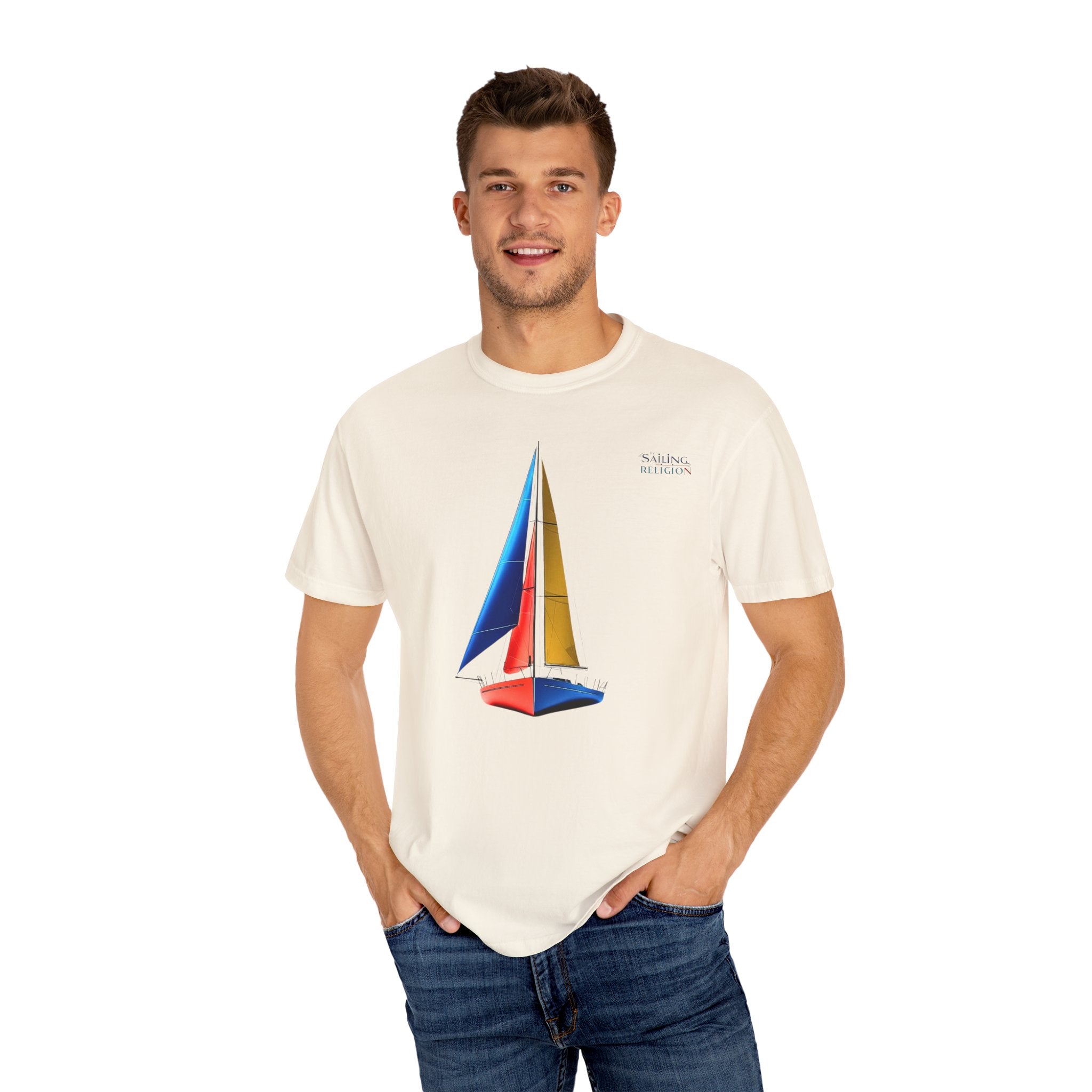 Sailing Religion single line designs Unisex T-shirt