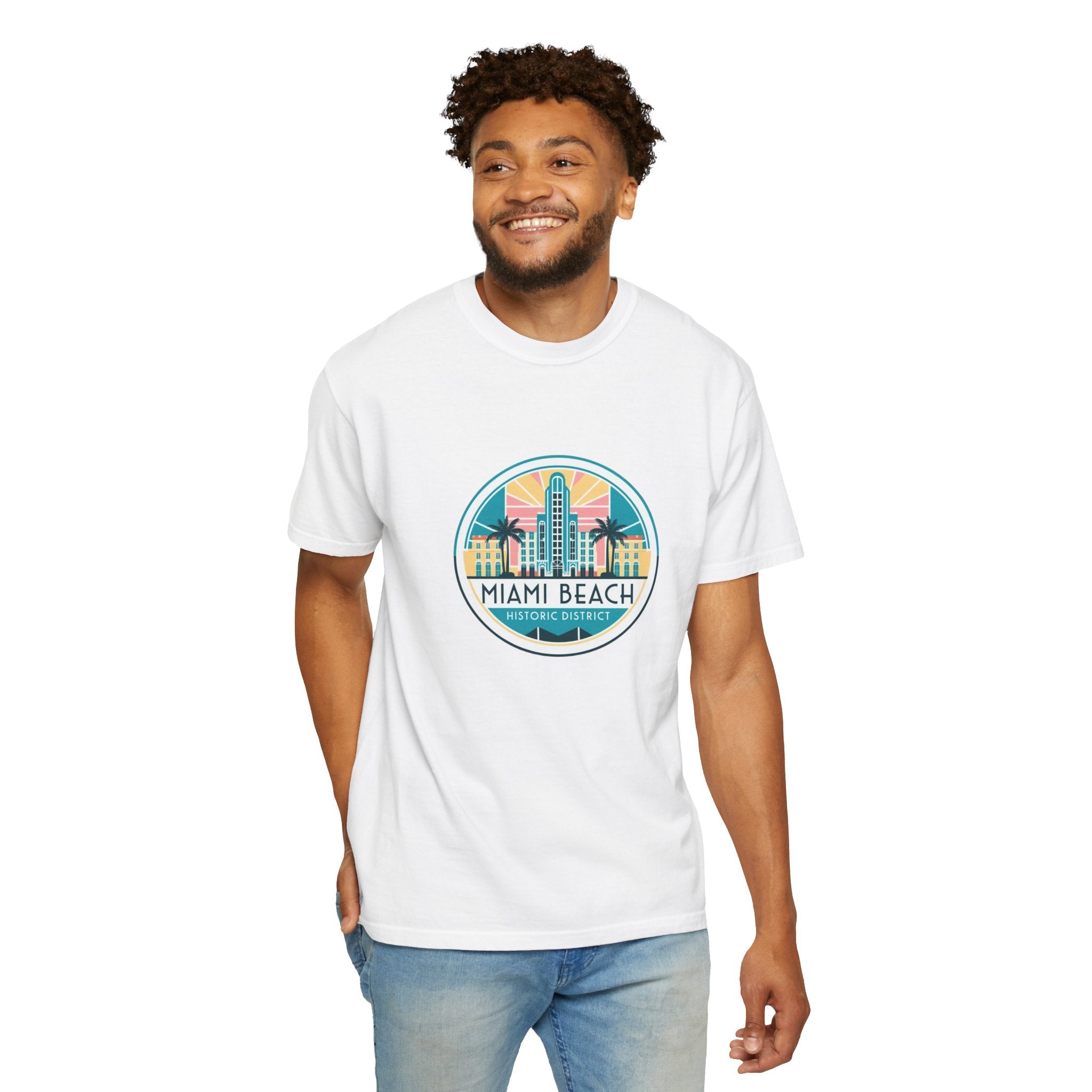 Sailing Religion Miami Beach vibe collection Unisex Garment-Dyed T-shirt