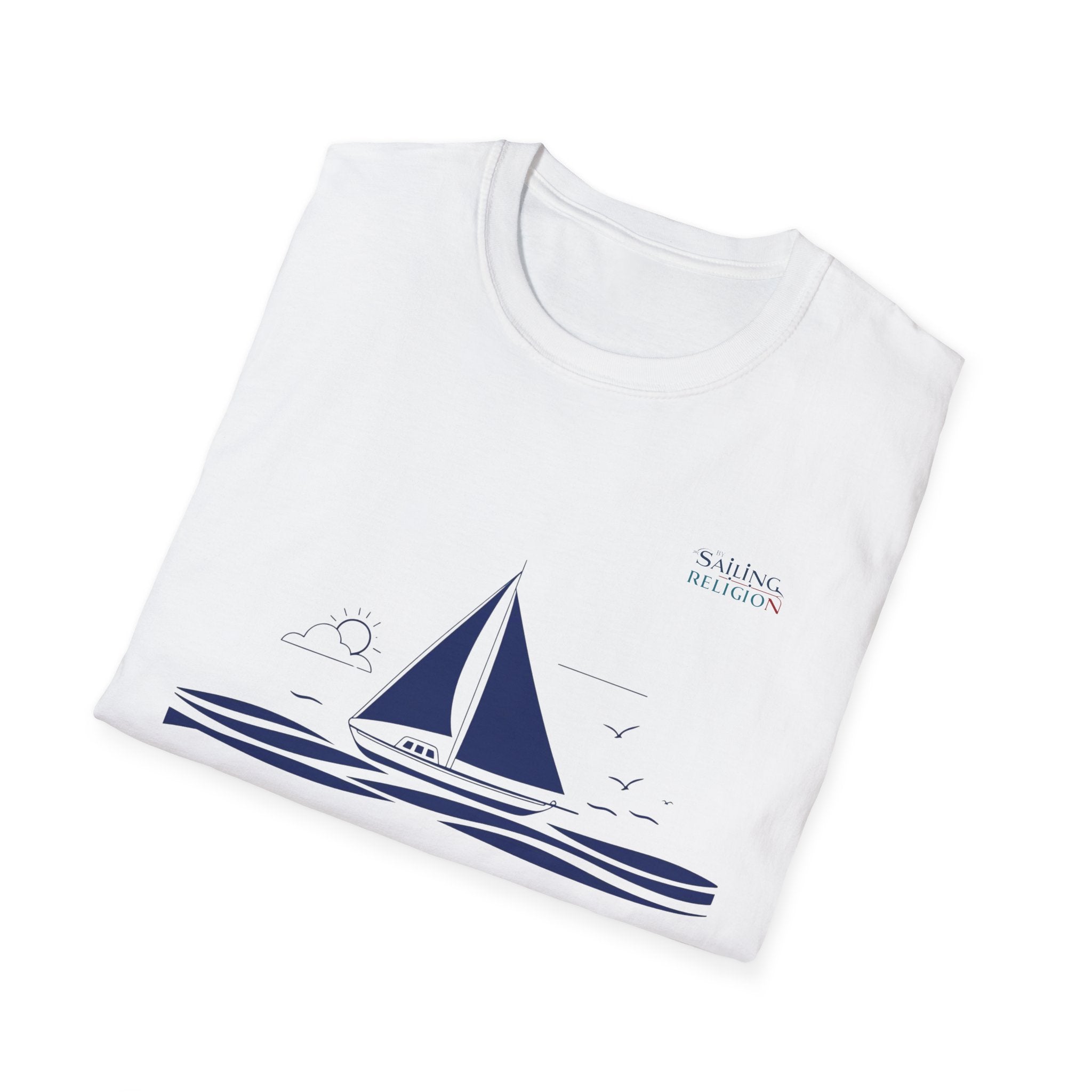 Sailing Religion single line design collection Unisex Softstyle T-Shirt