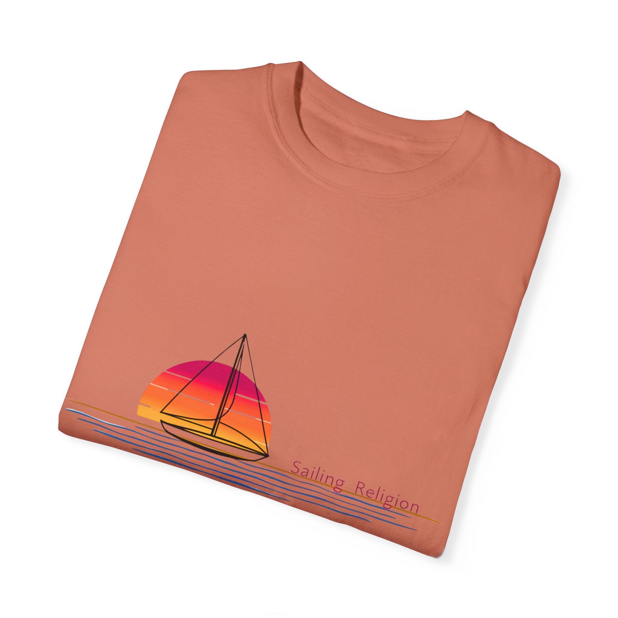 Sailing Religion single line designs Unisex T-shirt