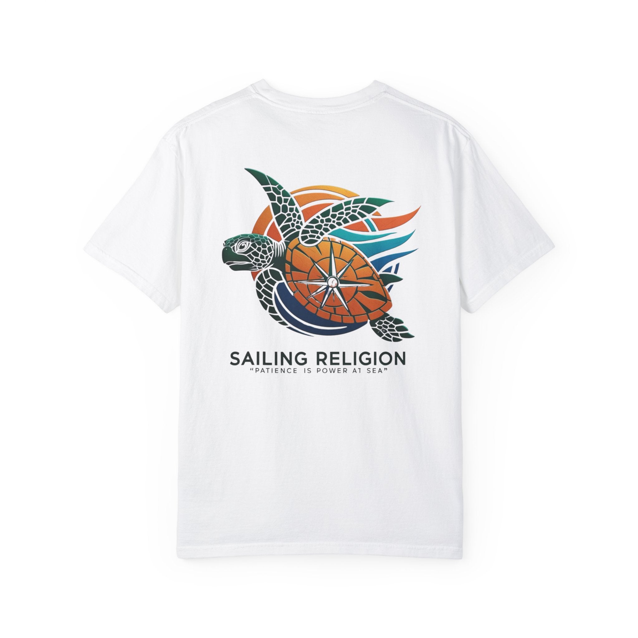 Sailing Religion Turtle DesignUnisex Garment-Dyed T-Shirt -