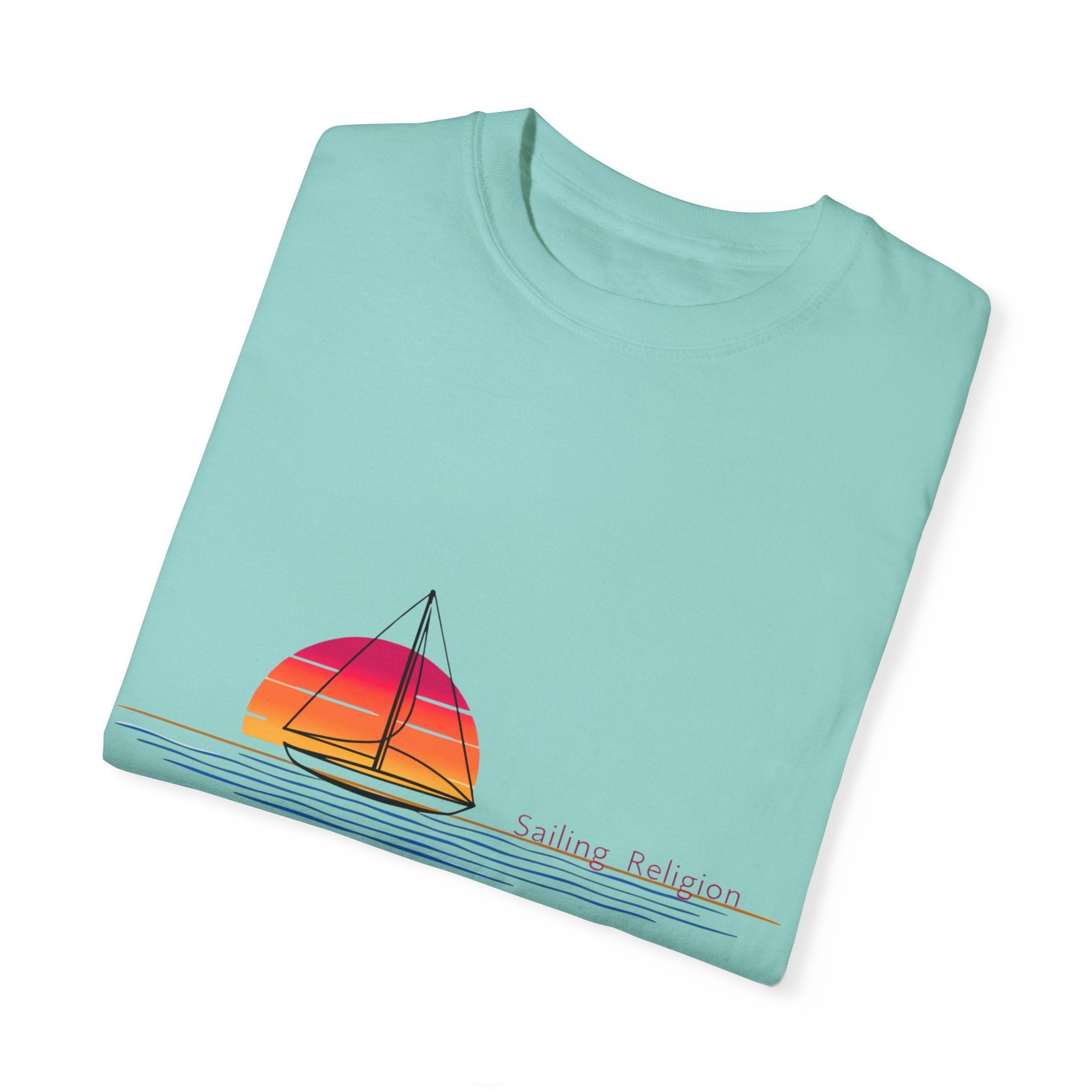 Sailing Religion single line designs Unisex T-shirt