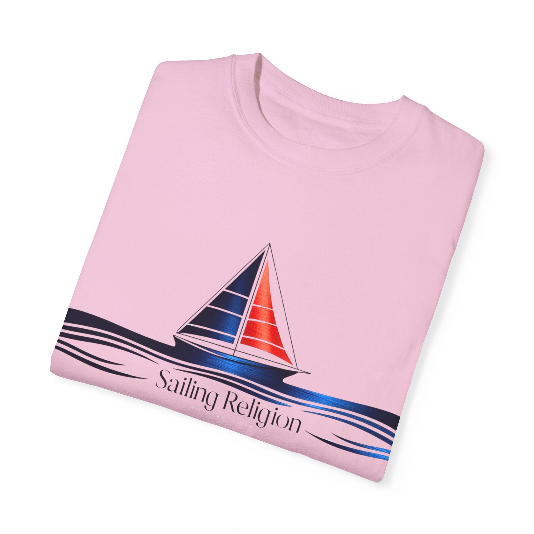 Sailing Religion single line designs T-shirt